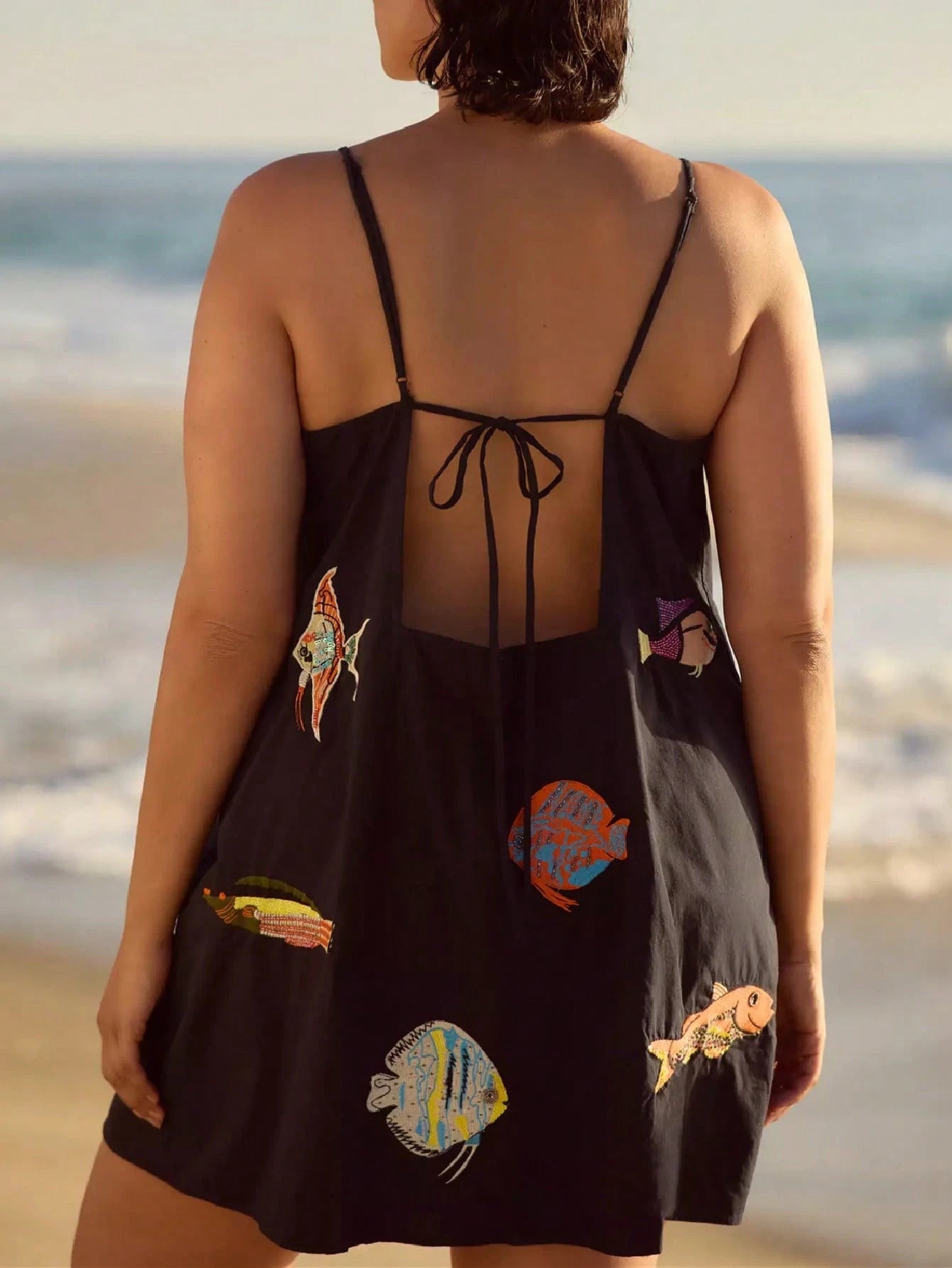 Women Boho Floral Mini Cami Dress Spaghetti Strap Flowy Sling Dress Graphic Backless Summer Holiday Sundress