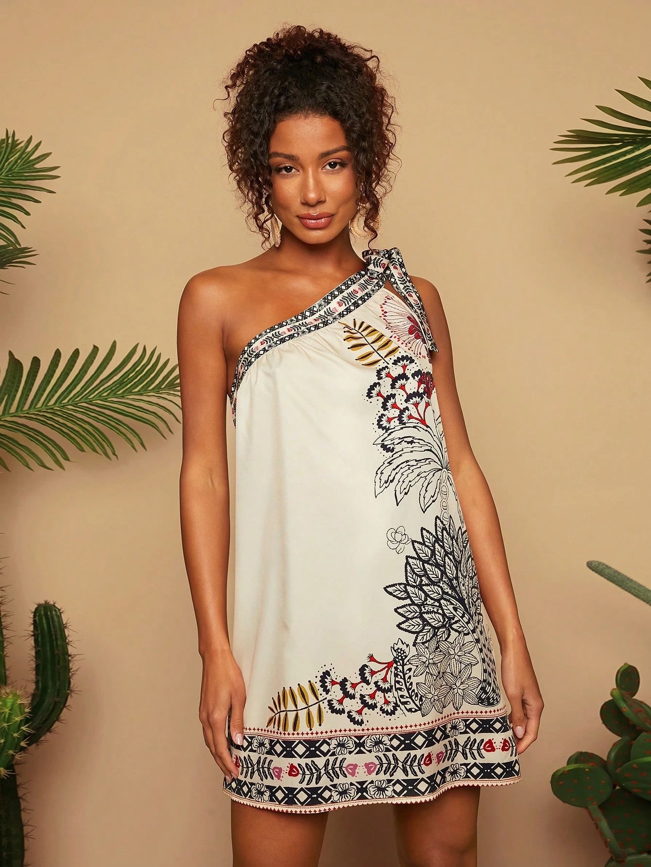Travachic Women Palm Tree Print Sleeveless Casual Slip Dress,Vacation Outfits Woman,Vacay Outfits Women,Beach Vacation Outfits,Summer Outfits for Women,Summer Dresses for Women,Dresses for Women,Summer Dress,Boho Clothes Women