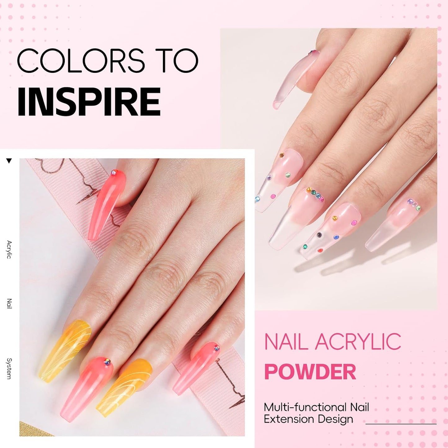 Acrylic Nail Kit for Beginners – Complete Nail Set with Drill, Nail Lamp & Decorations