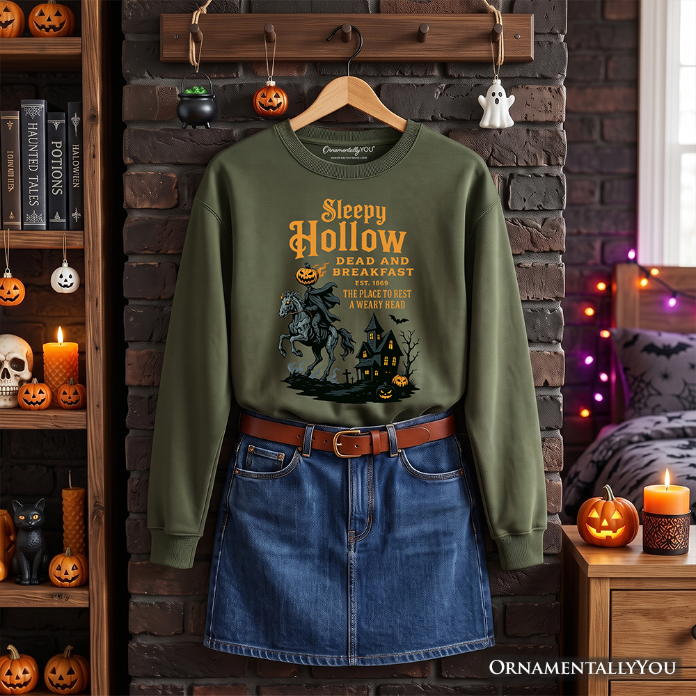 Headless Horseman Sweatshirt, Sleepy Hollow Halloween Sweater, Dead and Breakfast Pullover, Vintage Gothic Fall Gift