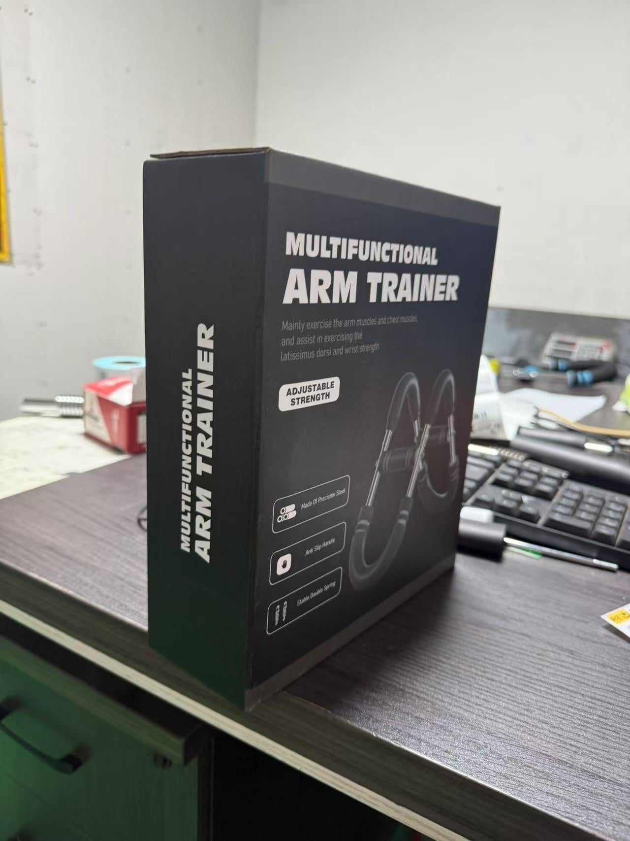 Multi-Functional U-Shaped Arm Strengthener and Chest Trainer, Adjustable Forearm Exerciser for Home Gym and Bodybuilding