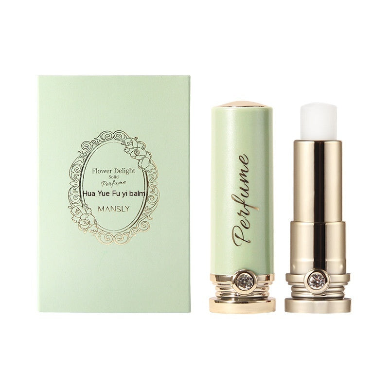 Moisturizing solid fragrance balm compact container