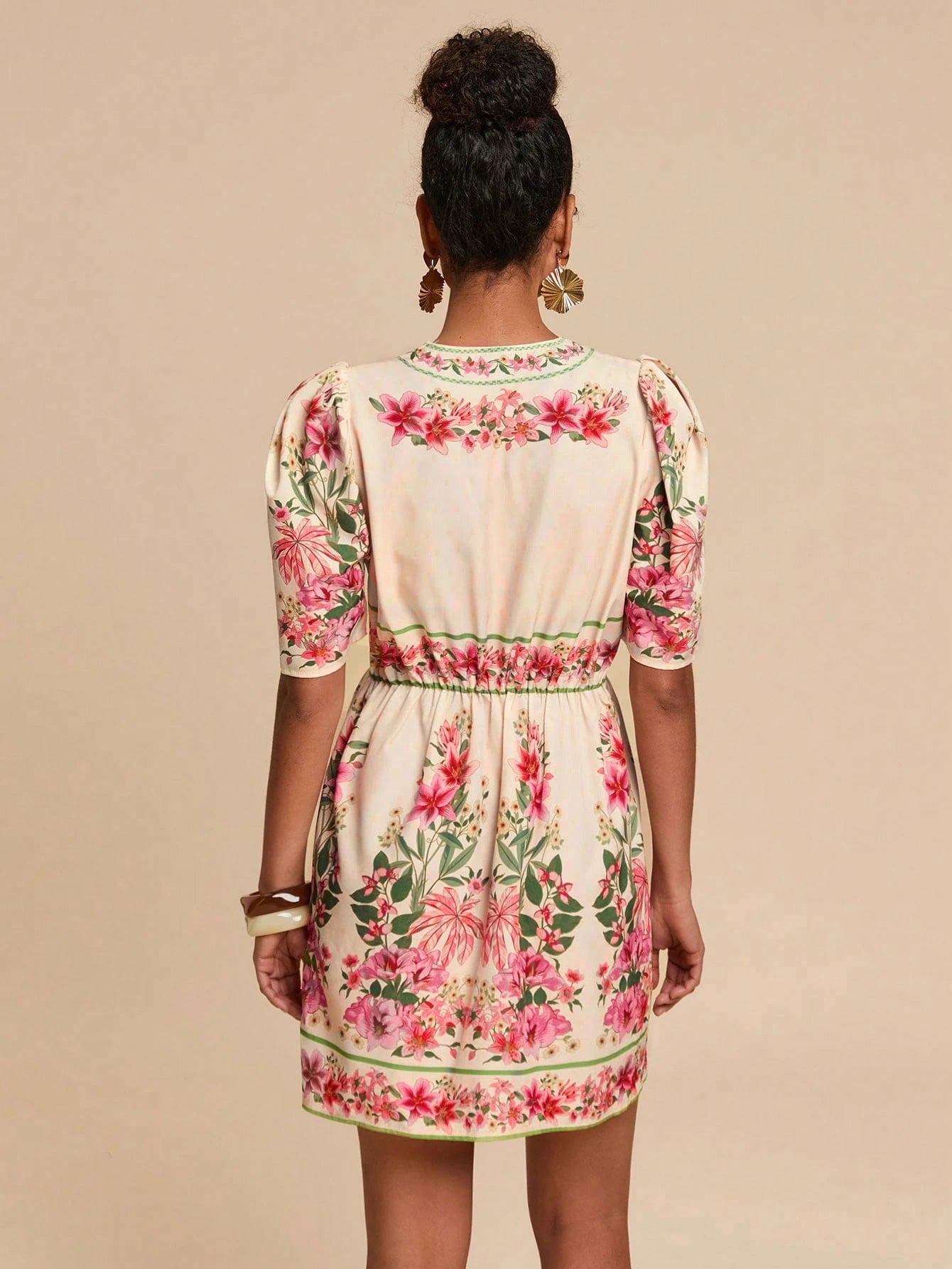 Boho Woven Graphic Print Mini Dress – Summer, Beach & Festival Style