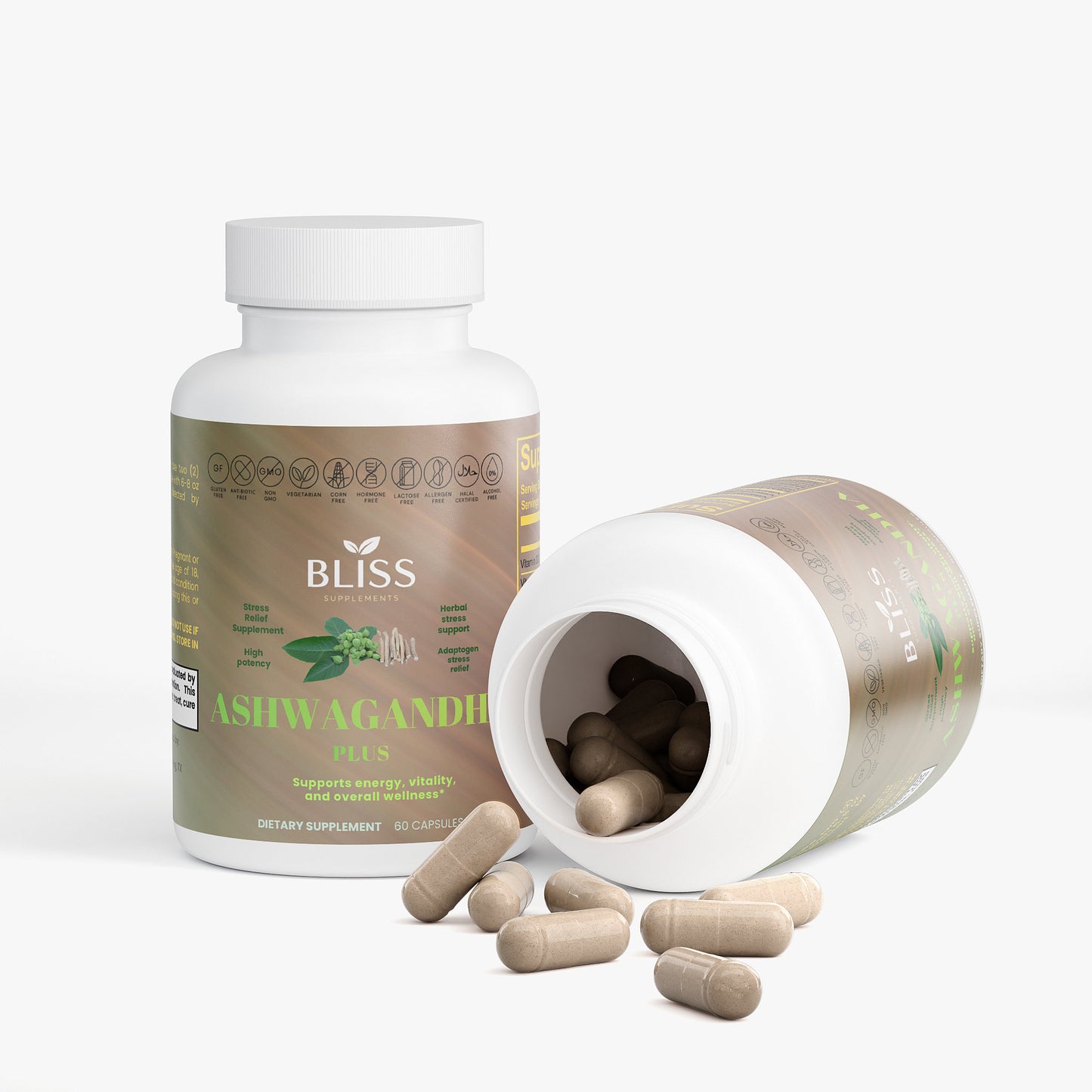 Ashwagandha Plus | Stress Relief Capsules for Calm, Sleep & Wellness