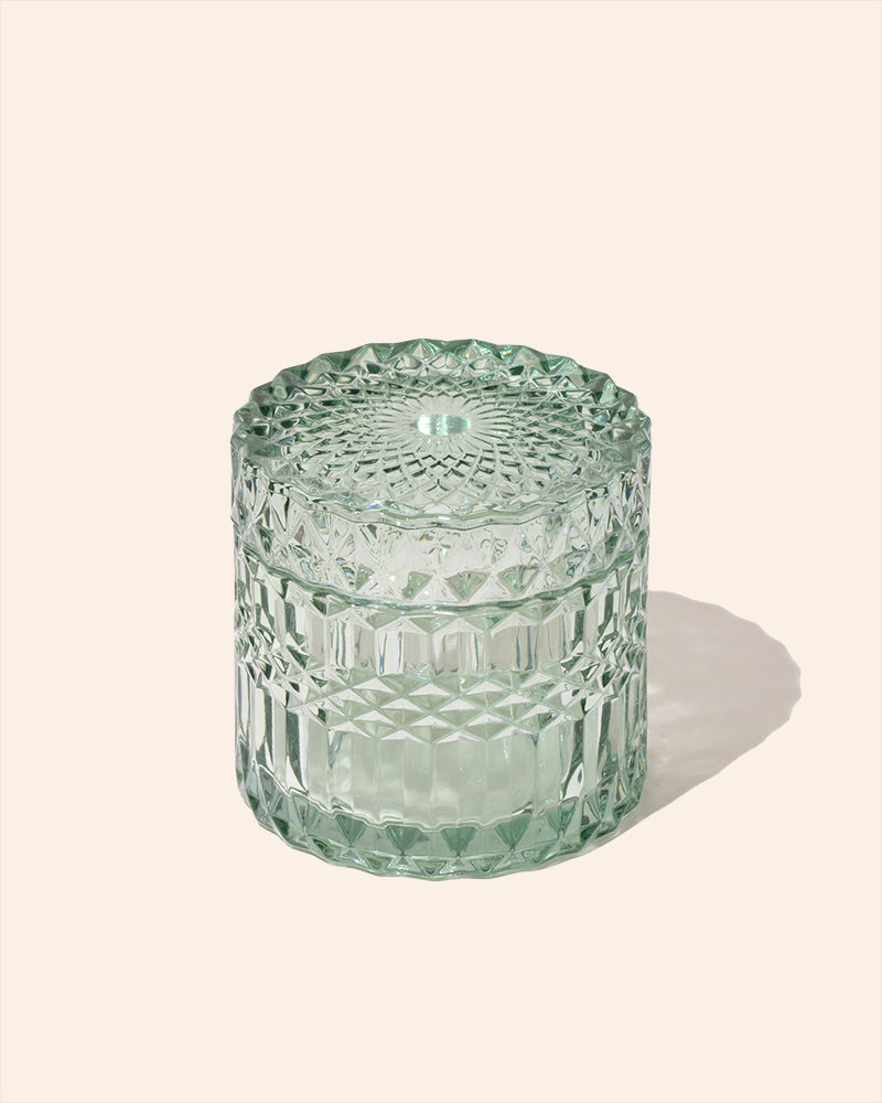 7 oz Posh Glass Candle Vessels with Lids, Set of 6