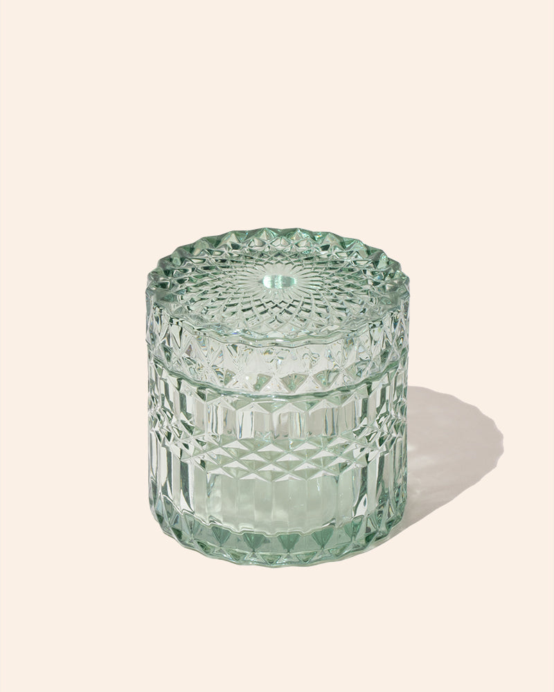 7 oz Posh Glass Candle Vessels with Lids, Set of 6