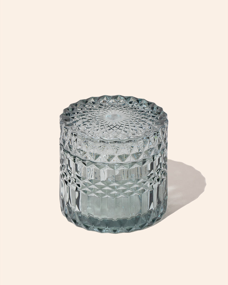 7 oz Posh Glass Candle Vessels with Lids, Set of 6