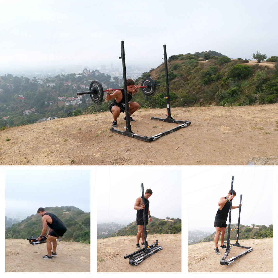 Verse® Agile Folding Portable Power Rack for Home Gym Strength Training