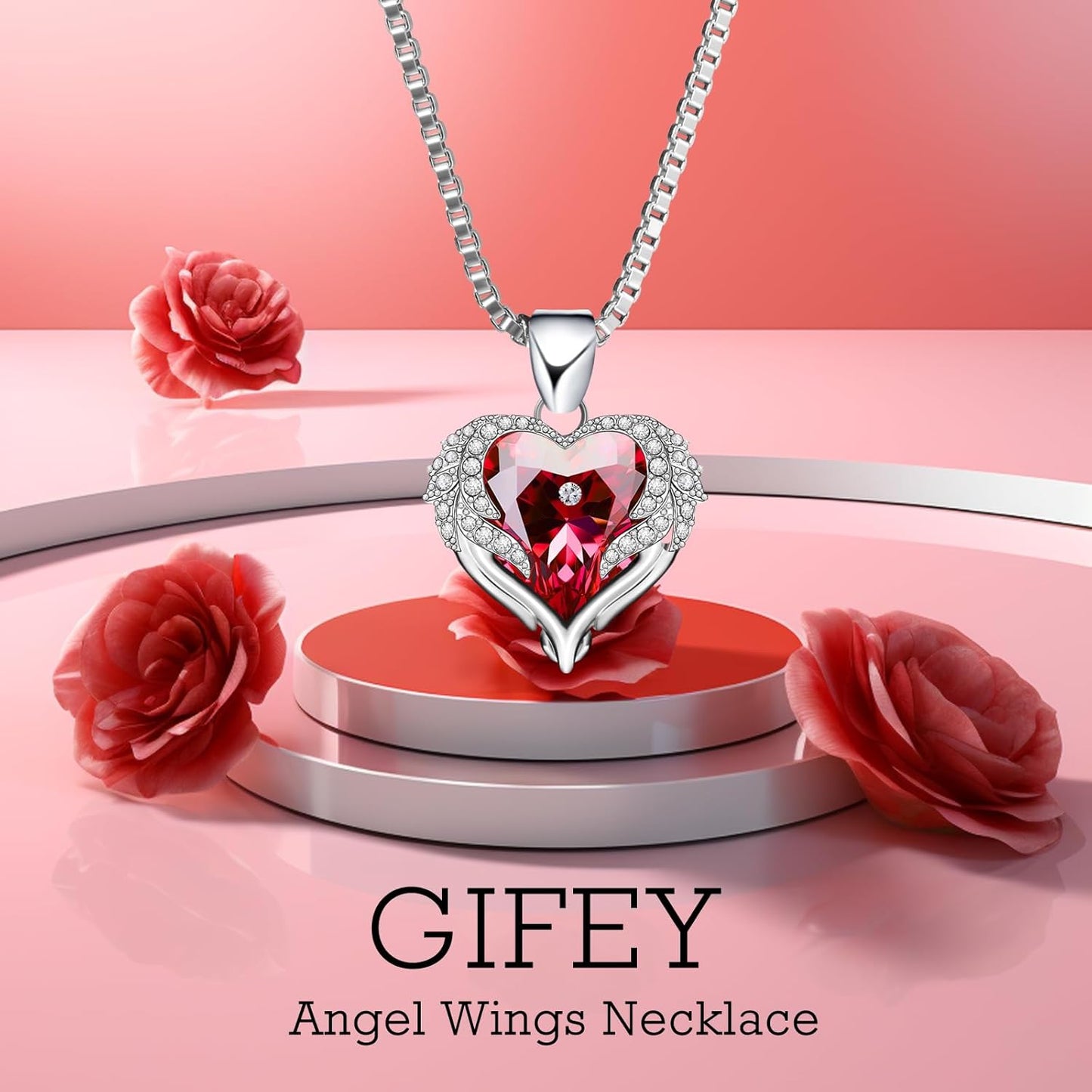 Christmas Flower Gifts for Her,Preserved Red Rose with Necklace,Preserved Flowers for Delivery Prime Gifts for Women Mom Wife Girlfriend Gifts Ideas on Birthday Anniversary Christmas Valentines Day