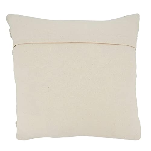 Fennco Styles Ivory Woven Textured Pillow Cover, 18 x 18