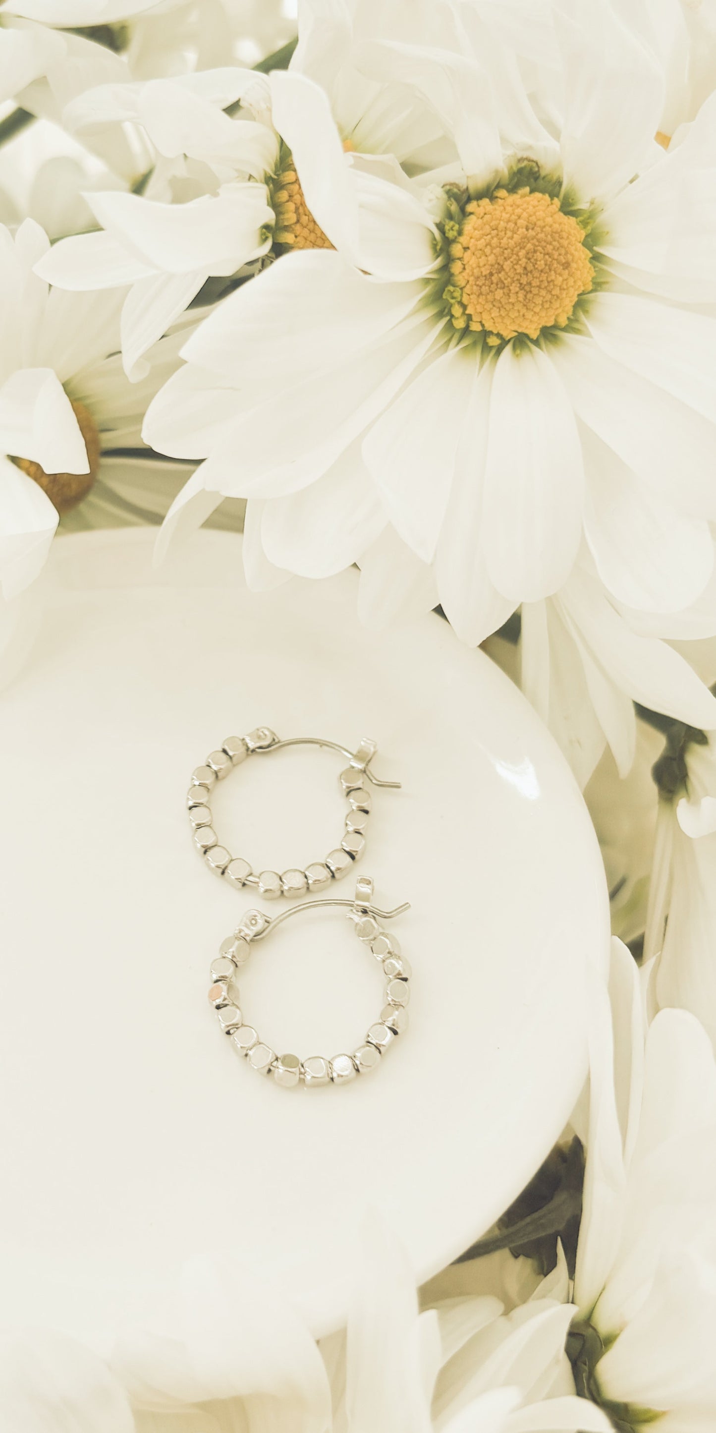 Gold or Silver Glimmer Hoop Earrings, Sparkling Statement Earrings, Elegant Everyday Jewelry, Gift for Her