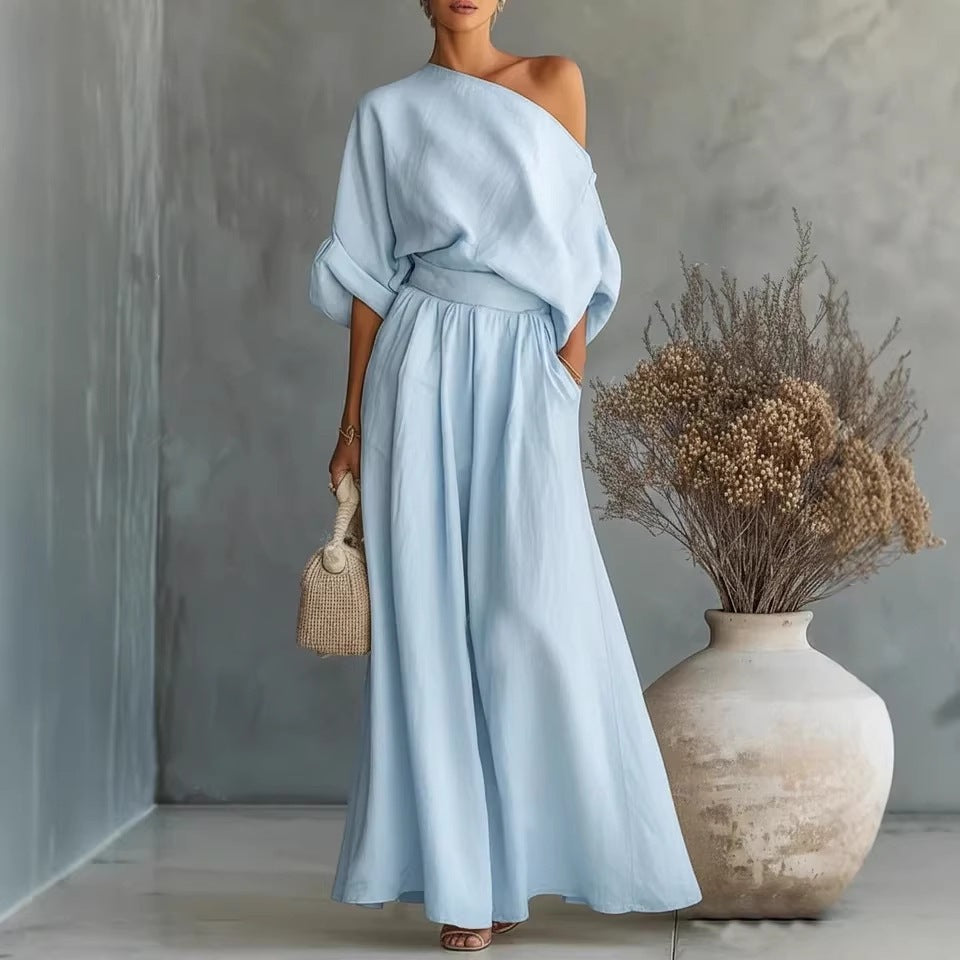 Women's sophisticated off shoulder matching set