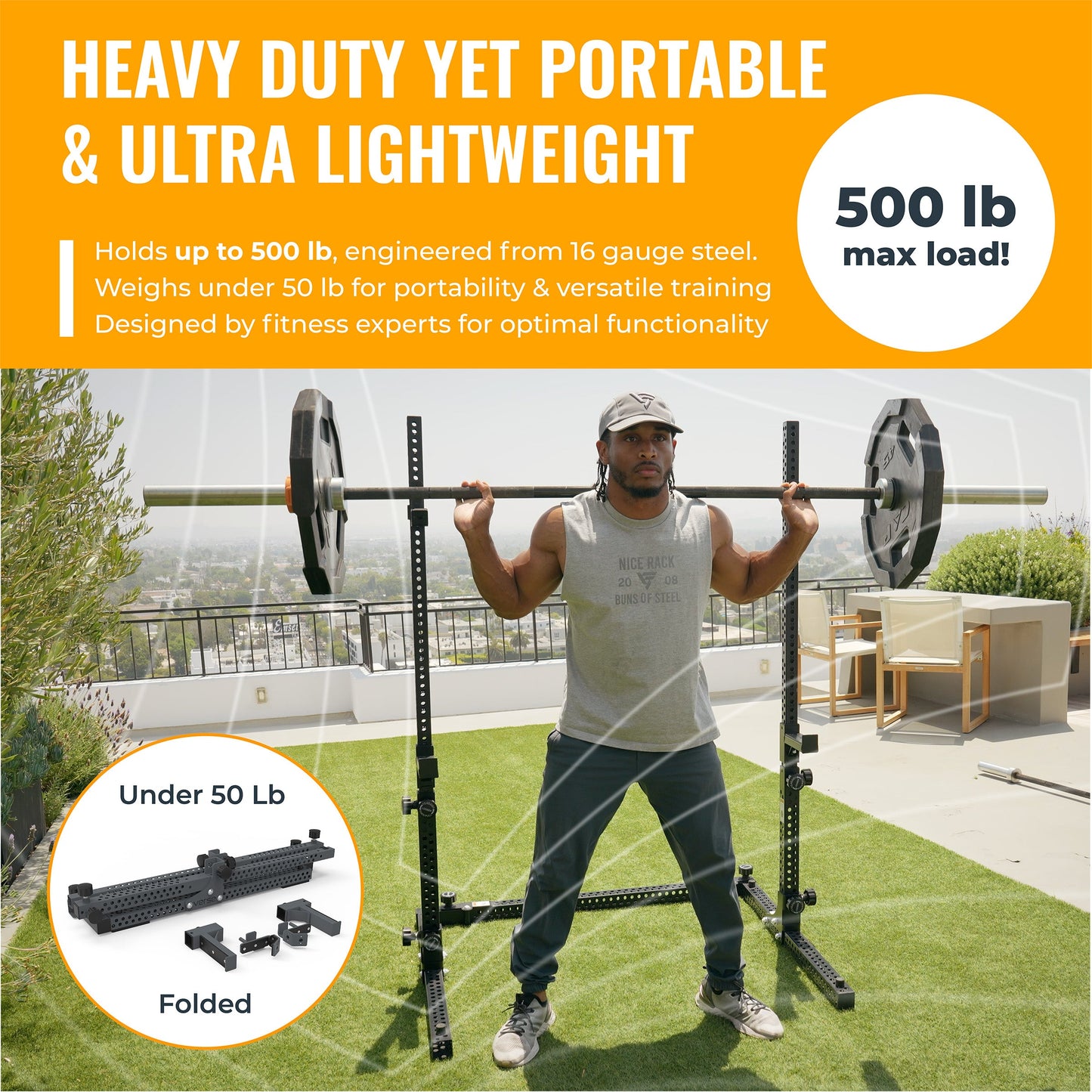 Verse® Agile Rack NEO Ultra-Lightweight Portable Squat Rack for Home Gym