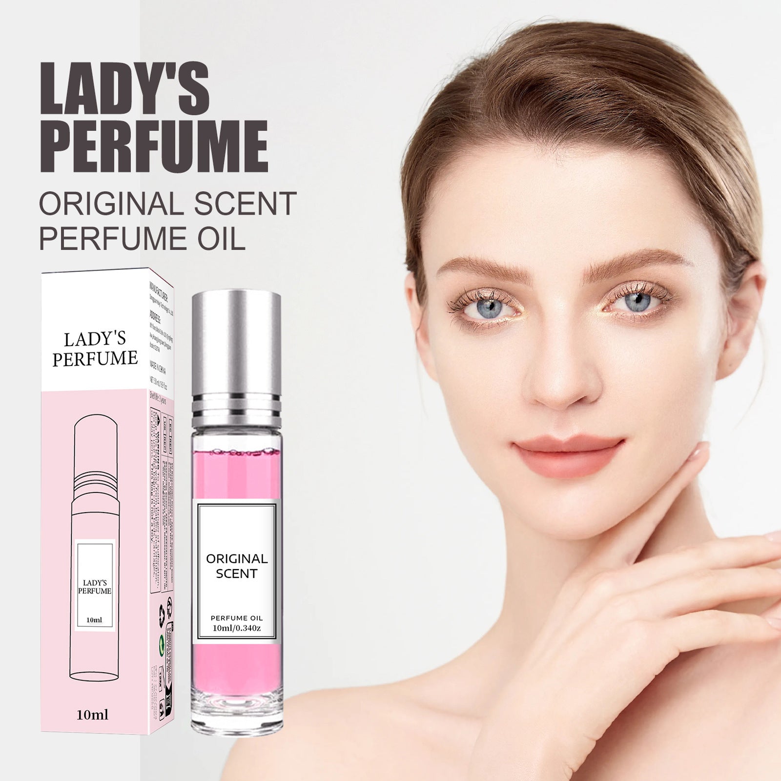 Compact women's travel size perfume 2.2x2.2x8.8cm