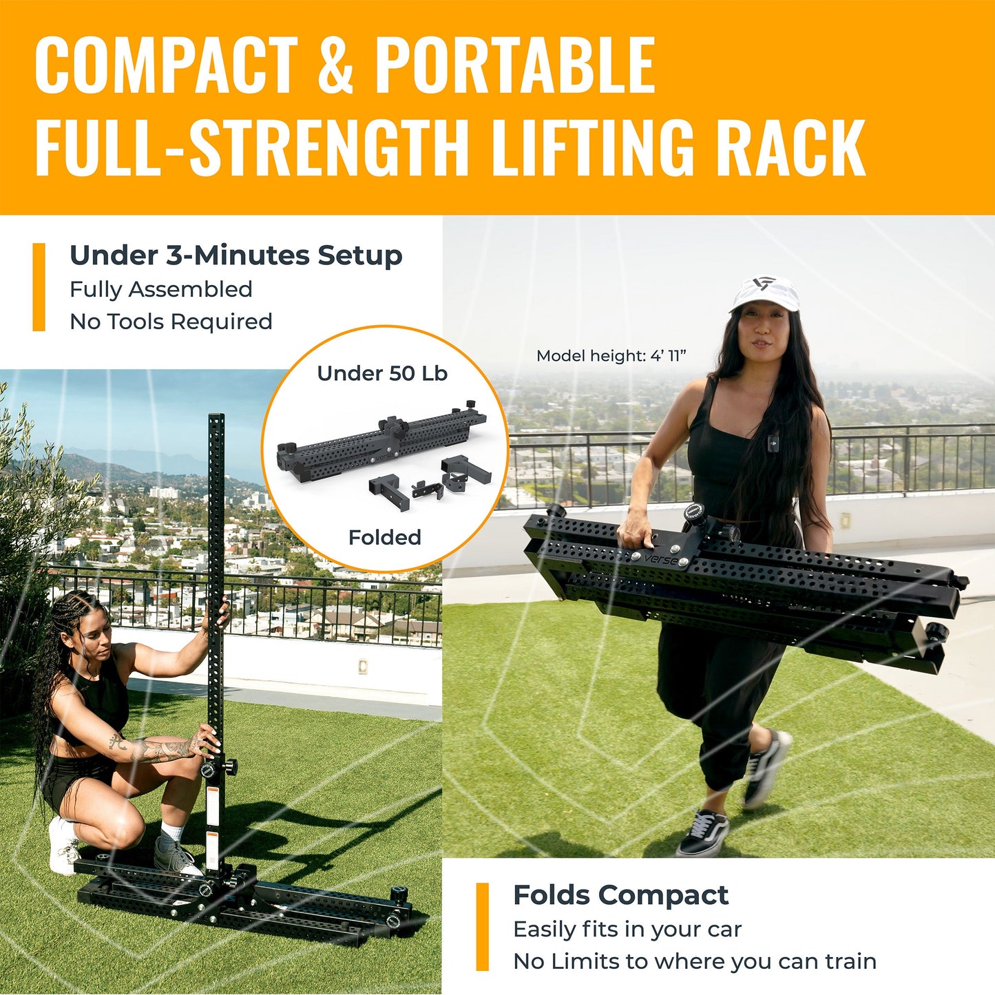 Verse® Agile Rack NEO Ultra-Lightweight Portable Squat Rack for Home Gym