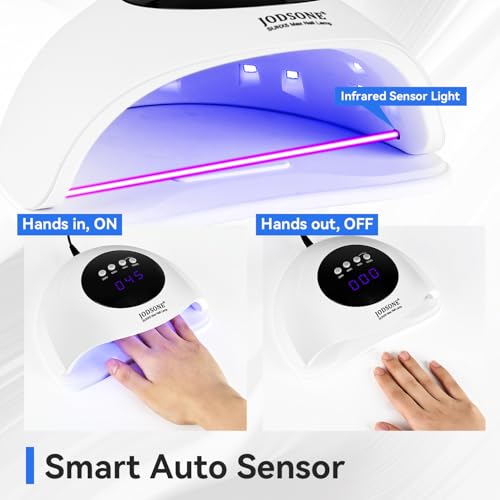 UV LED Nail Lamp – Gel Nail Dryer with Auto Sensor, LCD Display & 4 Timer Setting