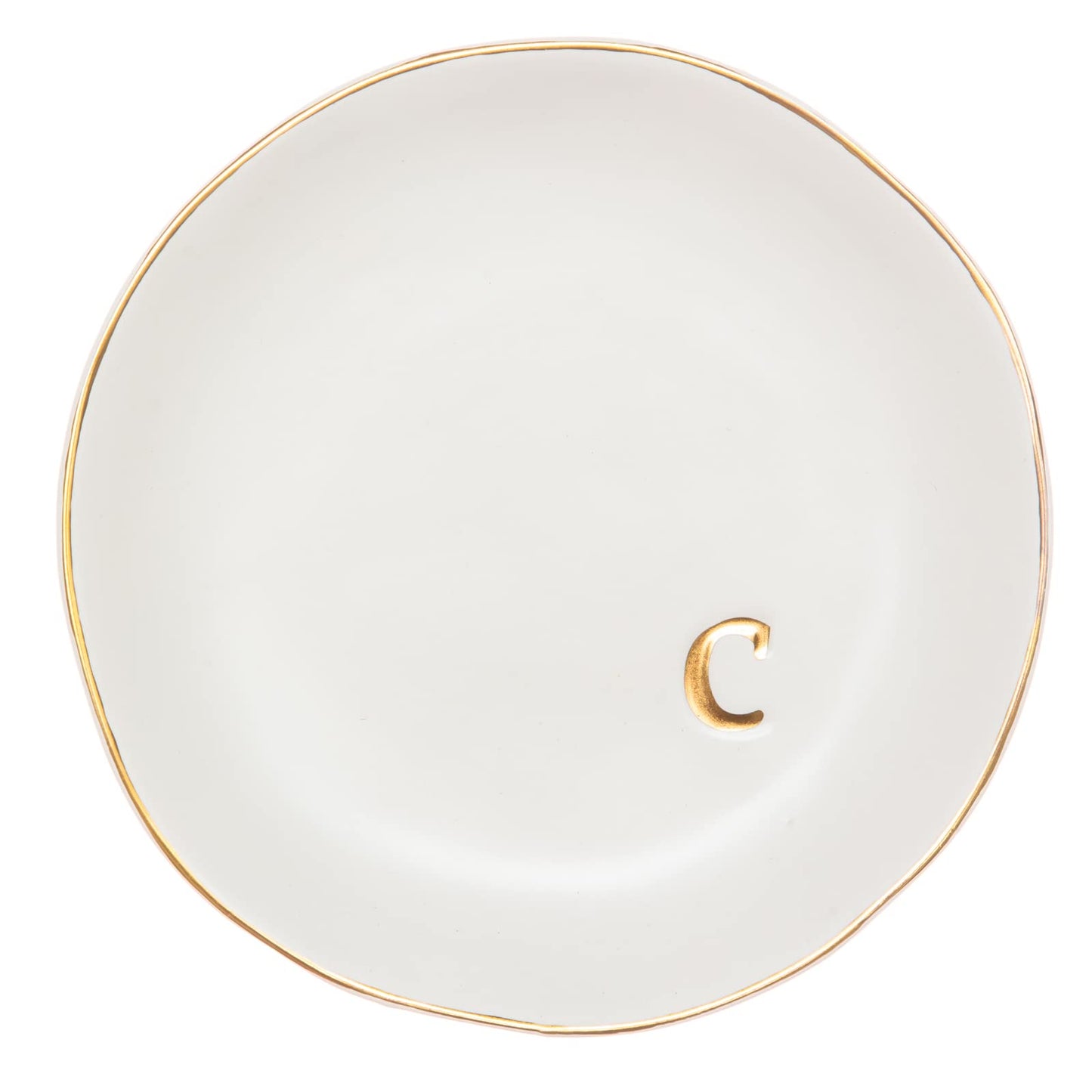 Ceramic Jewelry Tray White Trinket Dish for Rings Earrings Necklace Watch Keys