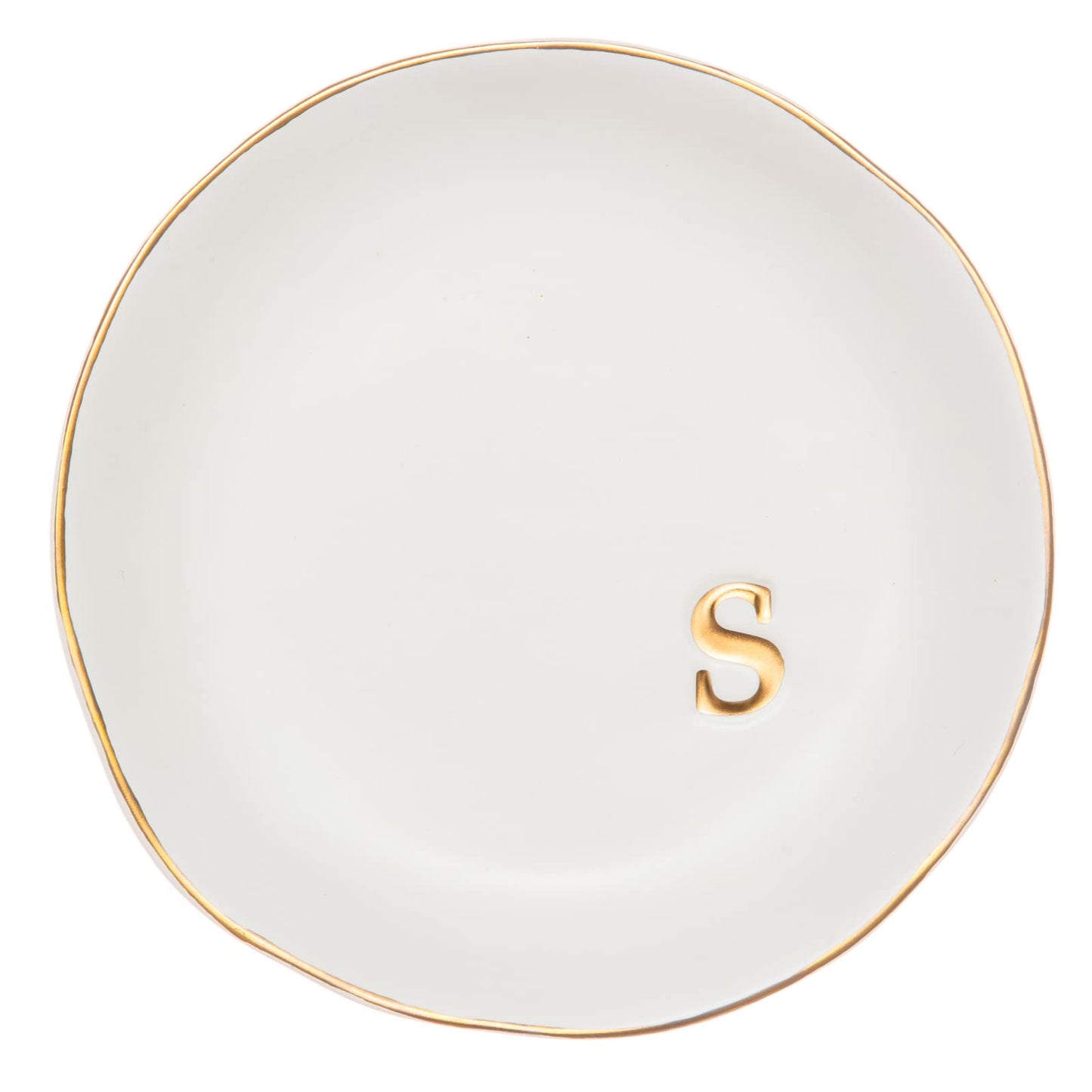 Ceramic Jewelry Tray White Trinket Dish for Rings Earrings Necklace Watch Keys