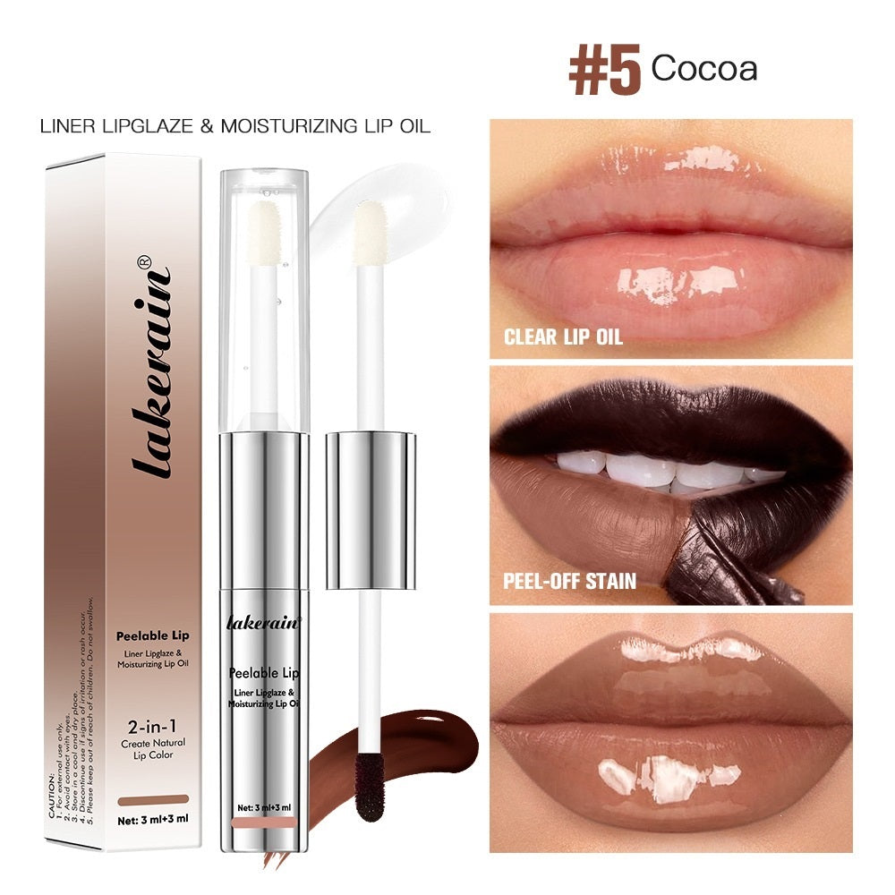 Lakmein lip product with packaging and application on lips