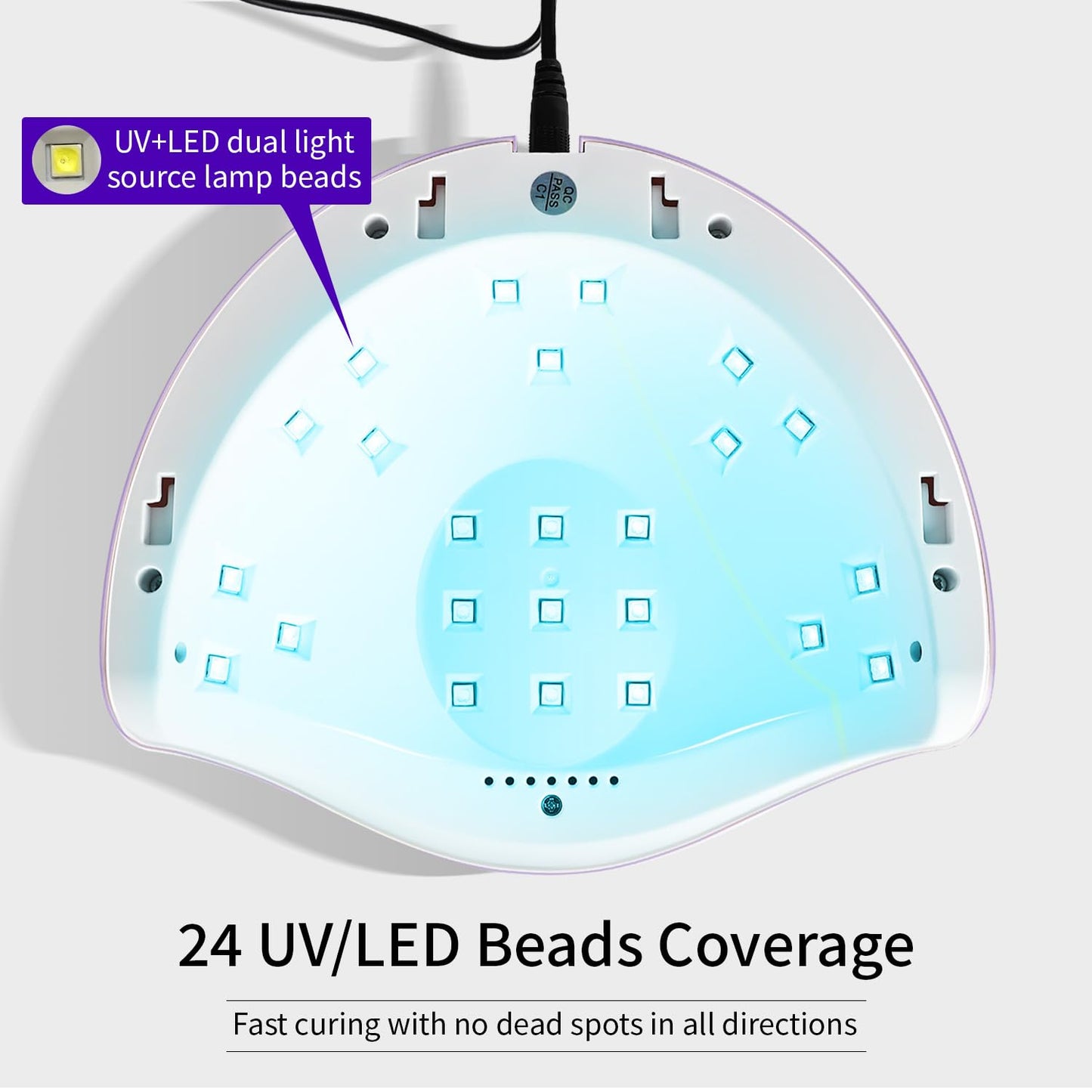 UV LED Nail Lamp – Gel Nail Dryer with Auto Sensor, LCD Display & 4 Timer Setting