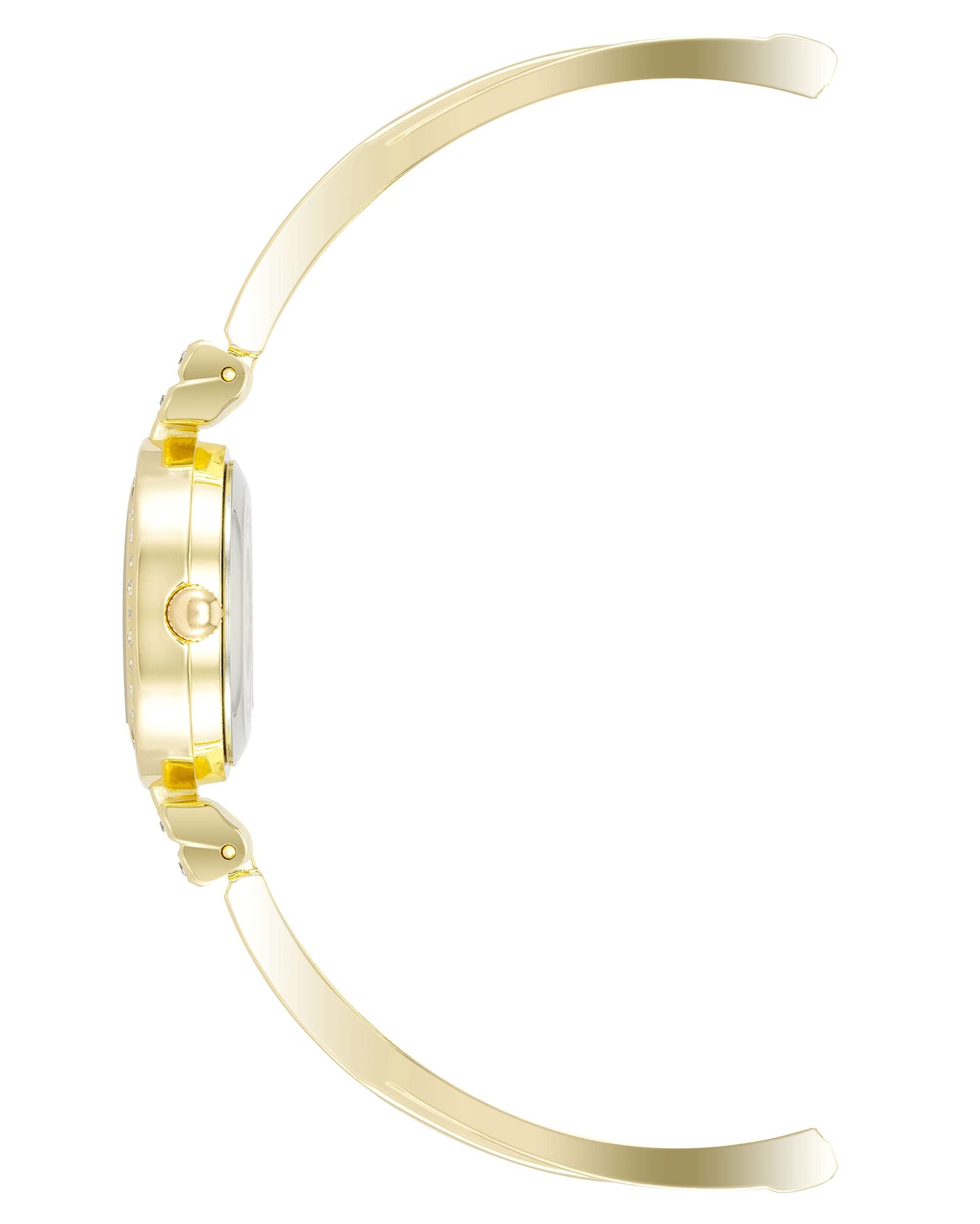 Anne Klein Women’s Crystal Accented Bangle Watch & Bracelet Set – Elegant Gold-Tone Jewelry Set