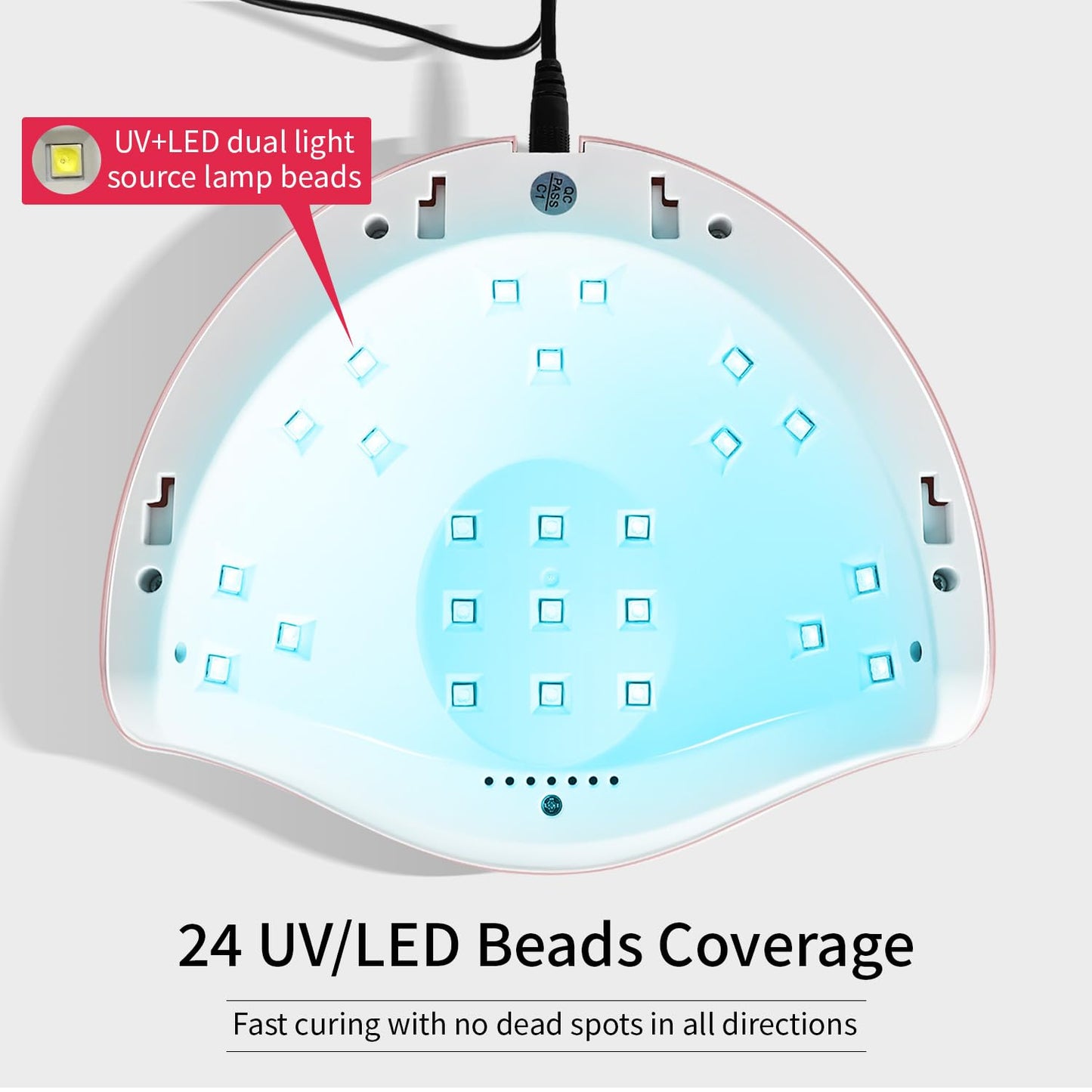 UV LED Nail Lamp – Gel Nail Dryer with Auto Sensor, LCD Display & 4 Timer Setting