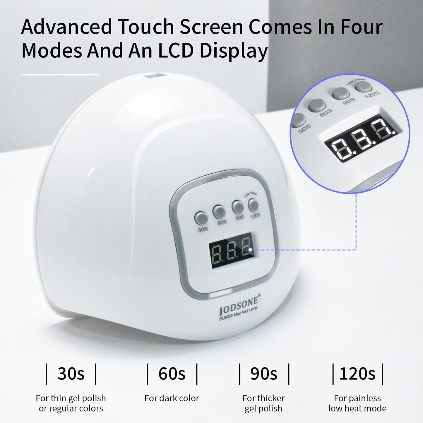 UV LED Nail Lamp – Gel Nail Dryer with Auto Sensor, LCD Display & 4 Timer Setting