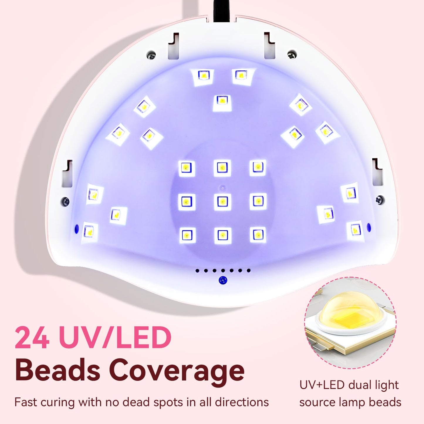 UV LED Nail Lamp – Gel Nail Dryer with Auto Sensor, LCD Display & 4 Timer Setting