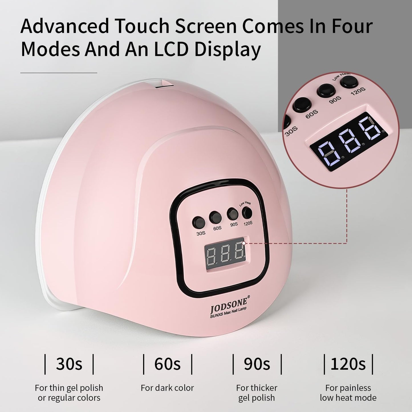 UV LED Nail Lamp – Gel Nail Dryer with Auto Sensor, LCD Display & 4 Timer Setting