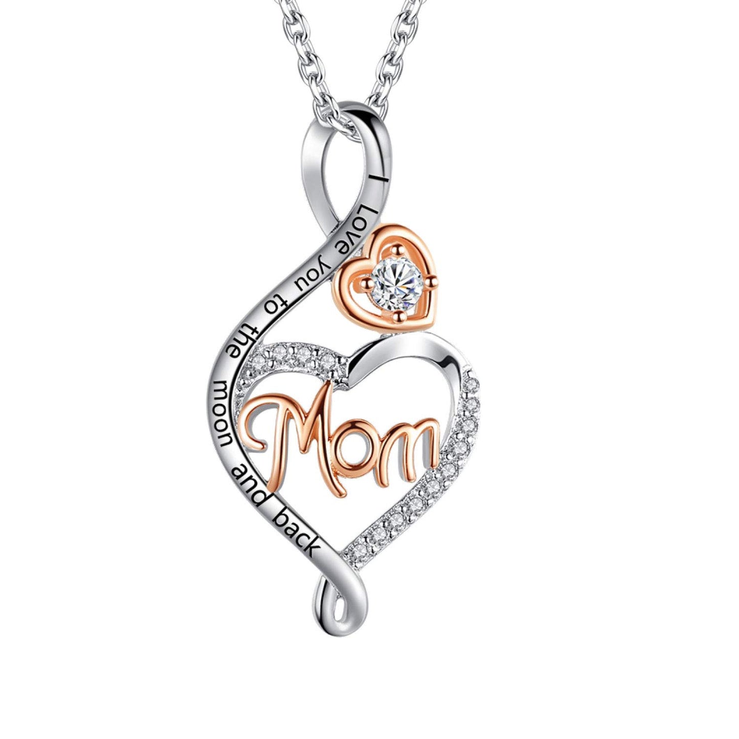 Sterling Silver Mom Necklace – Mother’s Day Jewelry Gift for Mom Grandma Nana