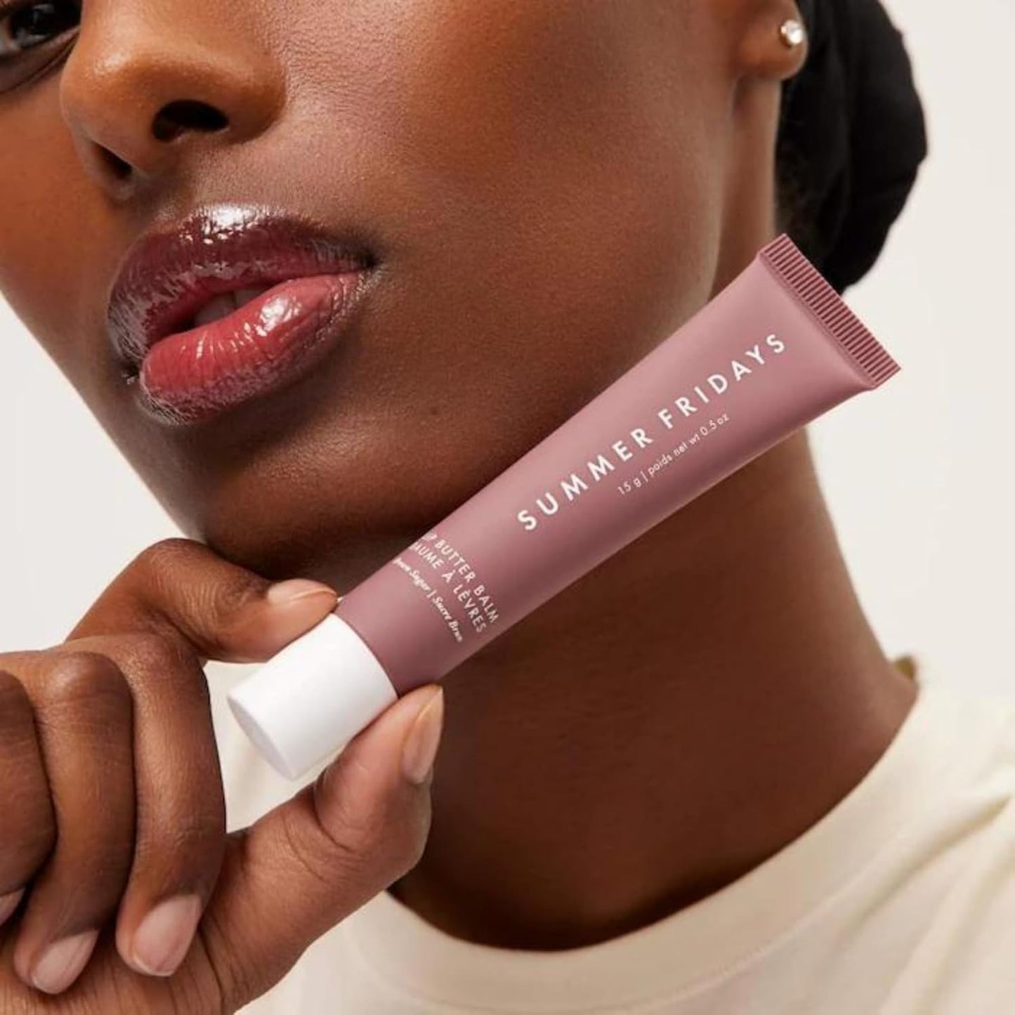 Summer Fridays Tinted Lip Butter Balm – Hydrating Glossy Lip Balm with Sheer Pink Finish