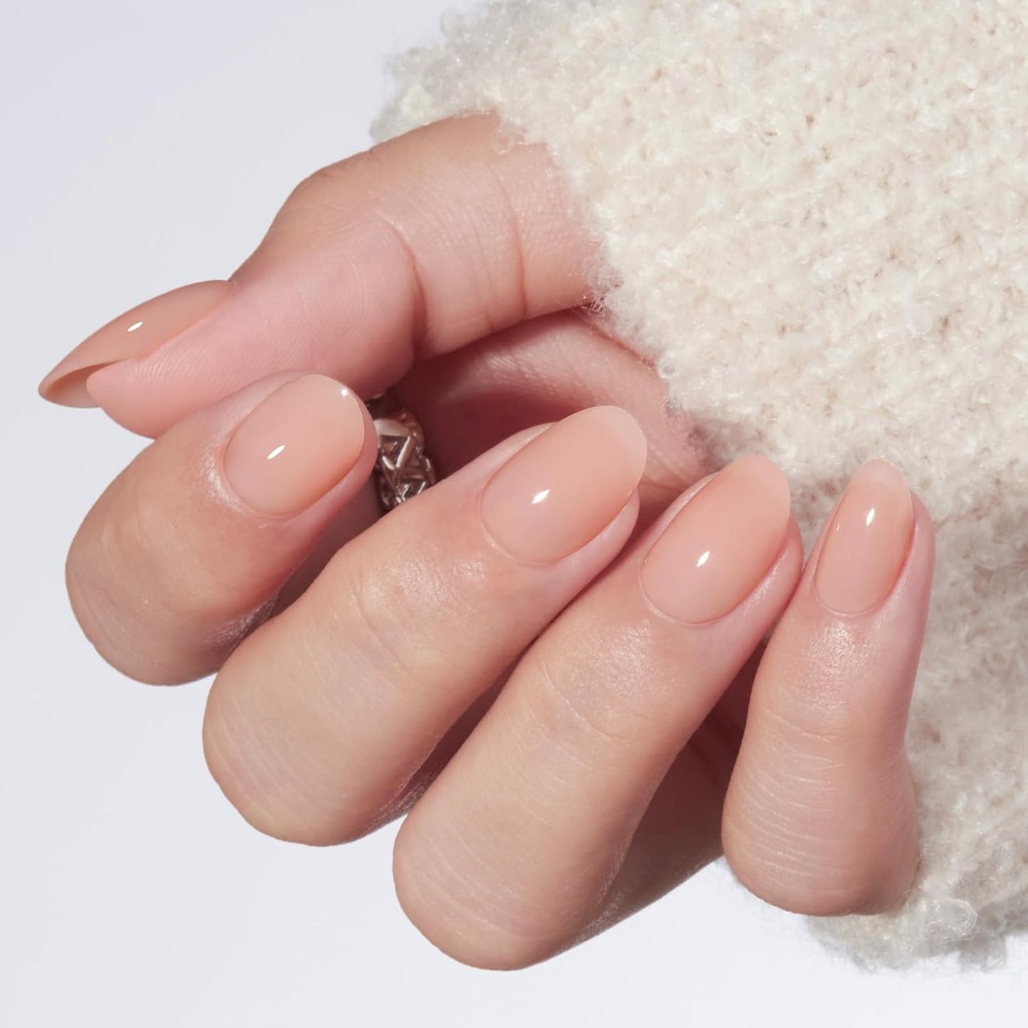Short Oval Press-On Nails Kit – 32PCS Fake Nails with Glue & Adhesive Tabs for DIY Manicure