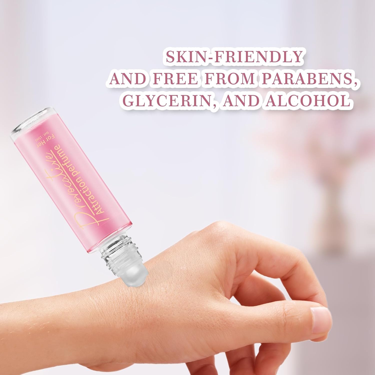 Pheromones Perfumes for Women Roll-On, Long-Lasting Elegant Fragrance, Enhance Presence & Confidence, Vegan & Cruelty-Free Travel Perfume, 0.53Oz