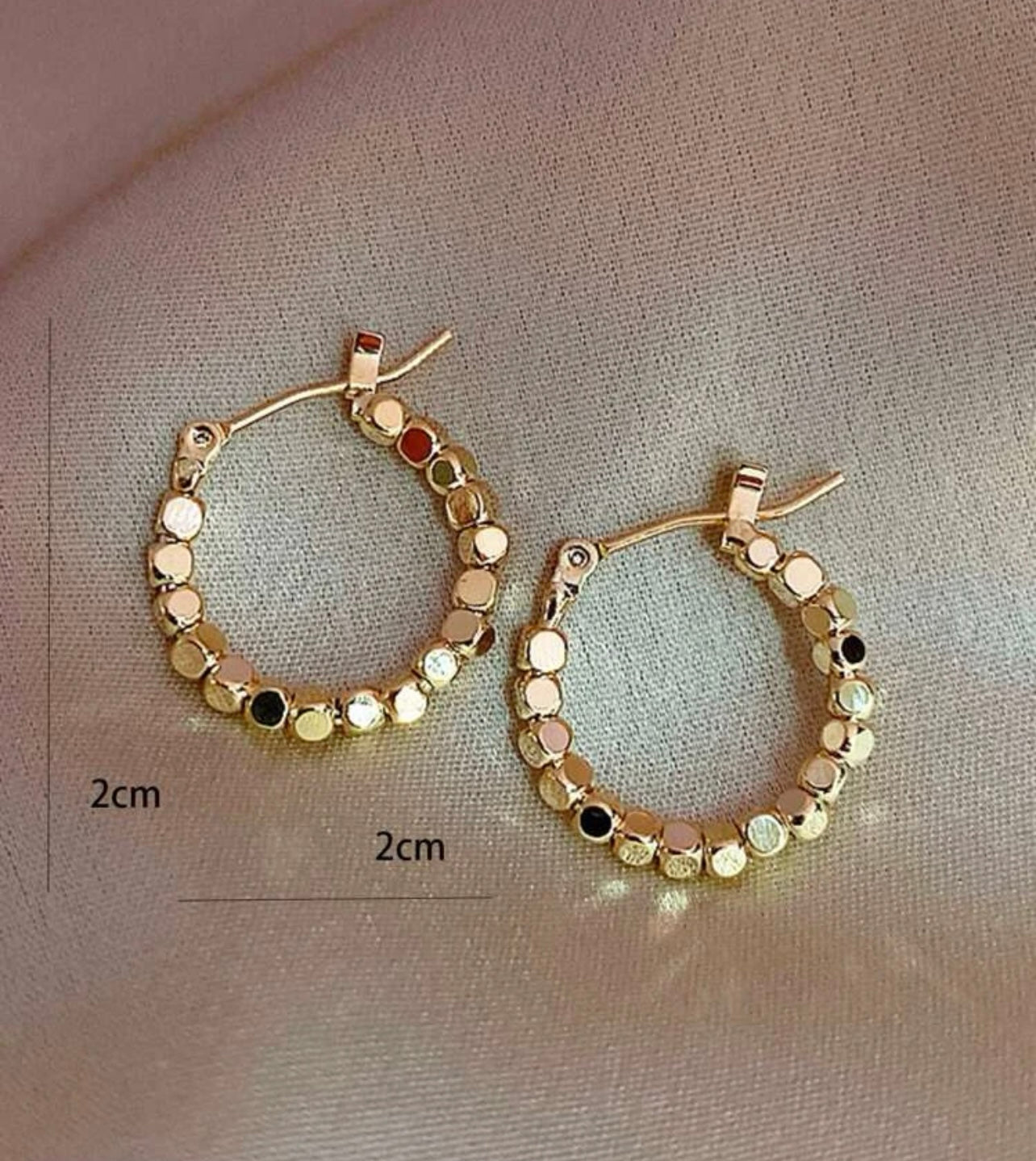 Gold or Silver Glimmer Hoop Earrings, Sparkling Statement Earrings, Elegant Everyday Jewelry, Gift for Her