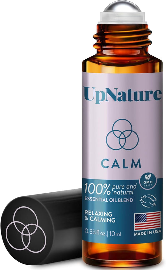 Calm Essential Oil Roll on - Stocking Stuffers for Women and Men - 100% Natural Stress Relief Aromatherapy Gifts - Relaxation Self Care Gifts for Women