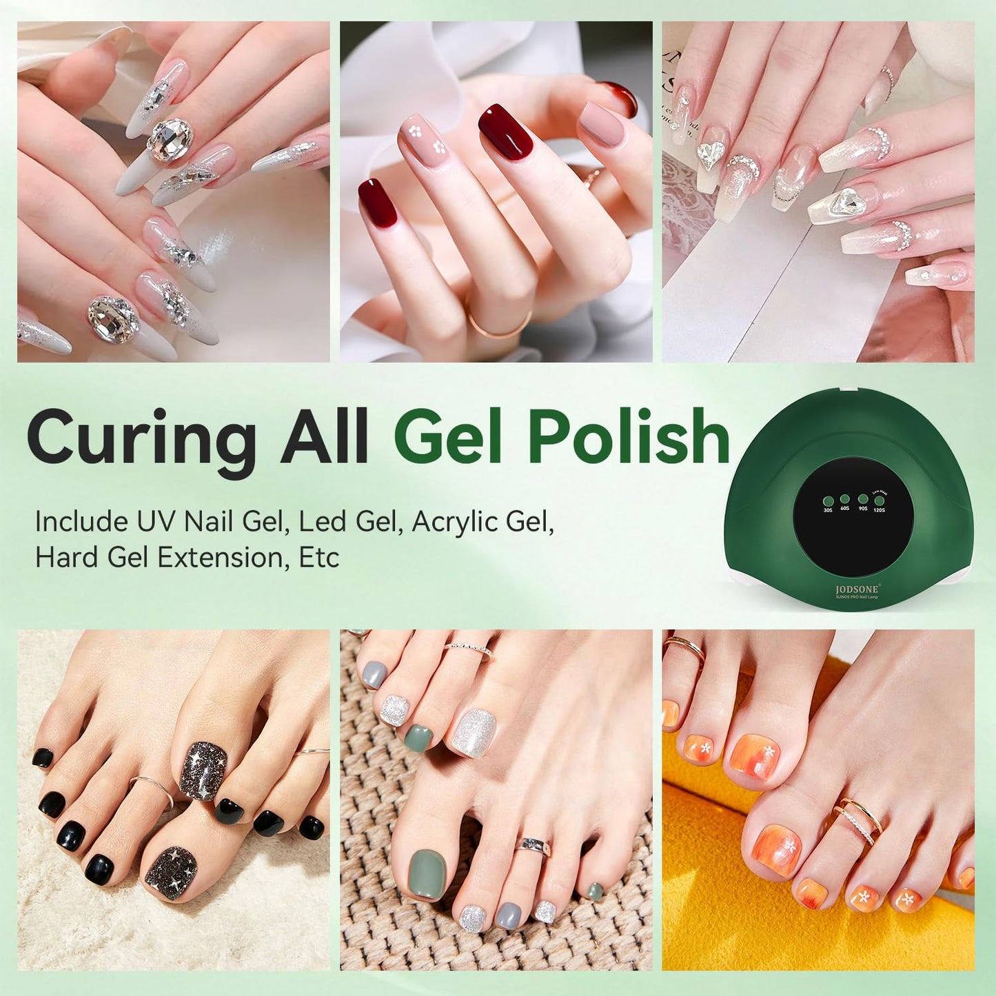 UV LED Nail Lamp – Gel Nail Dryer with Auto Sensor, LCD Display & 4 Timer Setting