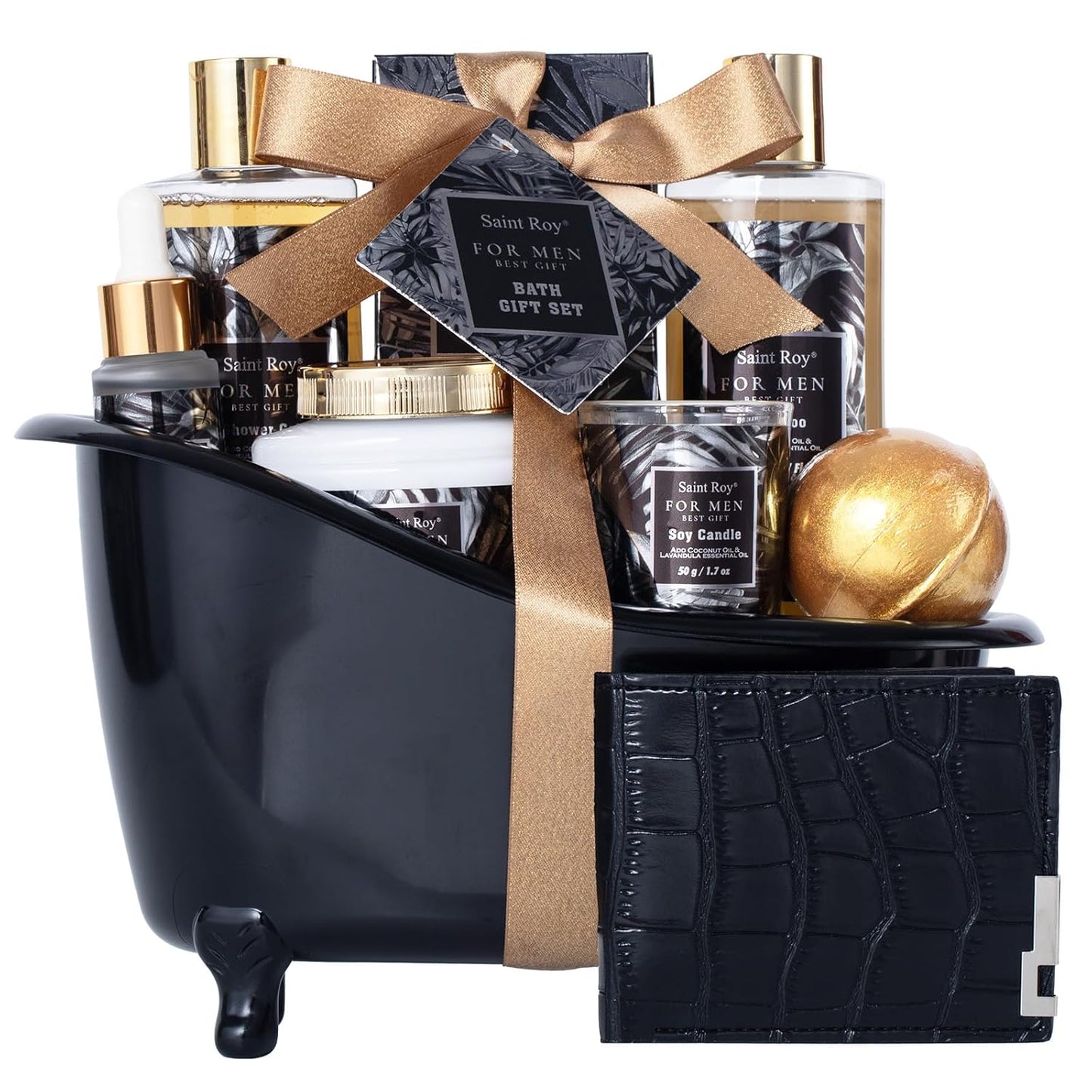 Christmas Gifts for Women Bath & Body Gift Set, Luxury Home Spa Bath Gift Basket, Honey Almond Scented Bath Set, Pamper Gifts Birthday Gifts & Teens, Spa Kit Gift, Home Spa Gifts for Men Dad