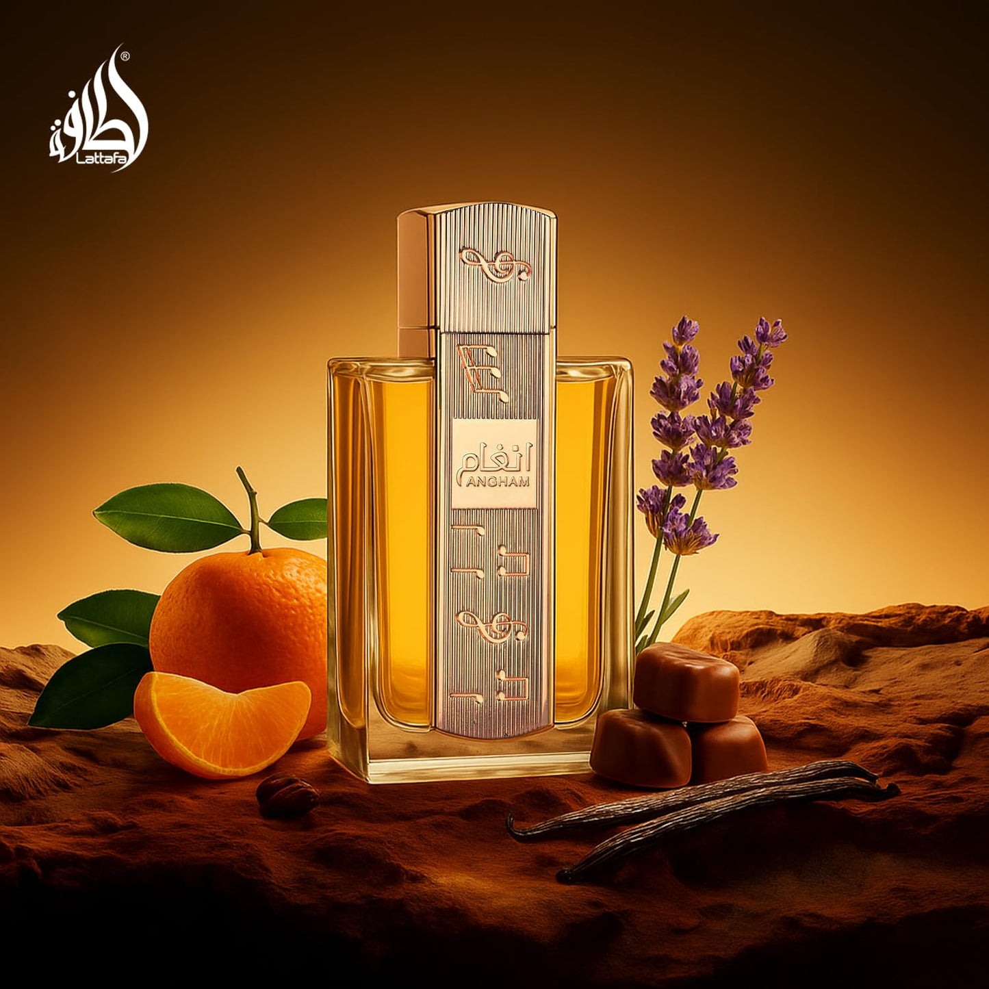 Angham - Citrus, Lavender, Musk, Amber, Vanilla - Eau De Parfum Long-Lasting Fragrance for Unisex, 3.40 Ounce / 100 Ml
