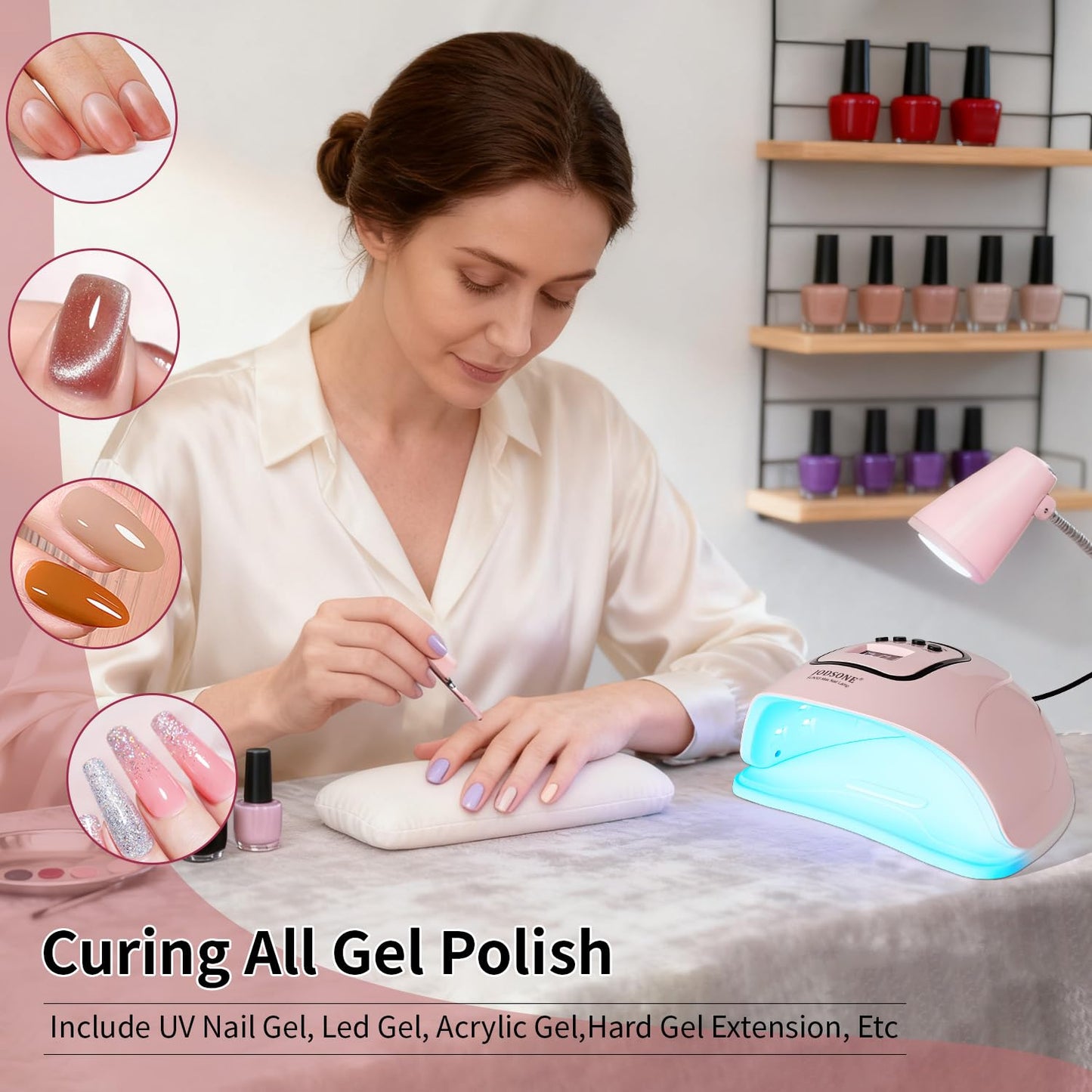 UV LED Nail Lamp – Gel Nail Dryer with Auto Sensor, LCD Display & 4 Timer Setting