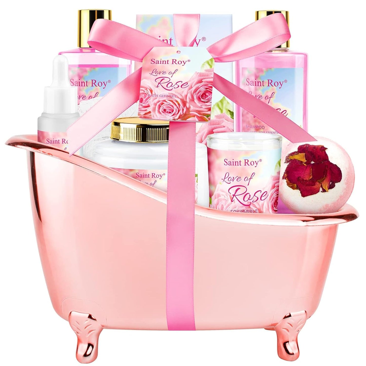 Christmas Gifts for Women Bath & Body Gift Set, Luxury Home Spa Bath Gift Basket, Honey Almond Scented Bath Set, Pamper Gifts Birthday Gifts & Teens, Spa Kit Gift, Home Spa Gifts for Men Dad