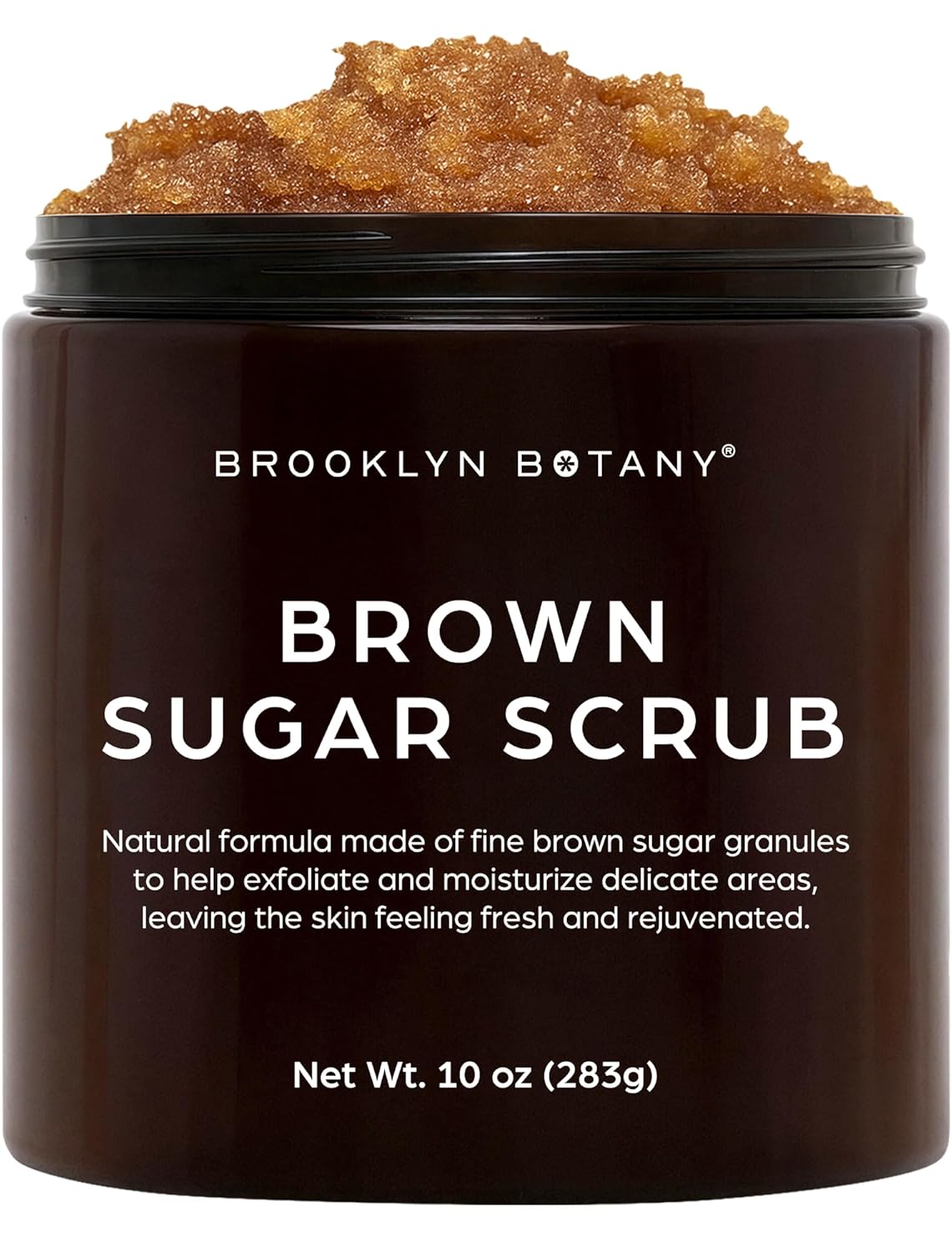 Brown Sugar Body Scrub - Moisturizing and Exfoliating Body, Face, Hand, Foot Scrub - Fights Acne, Fine Lines & Wrinkles, Great Gifts for Women & Men - 10 Oz