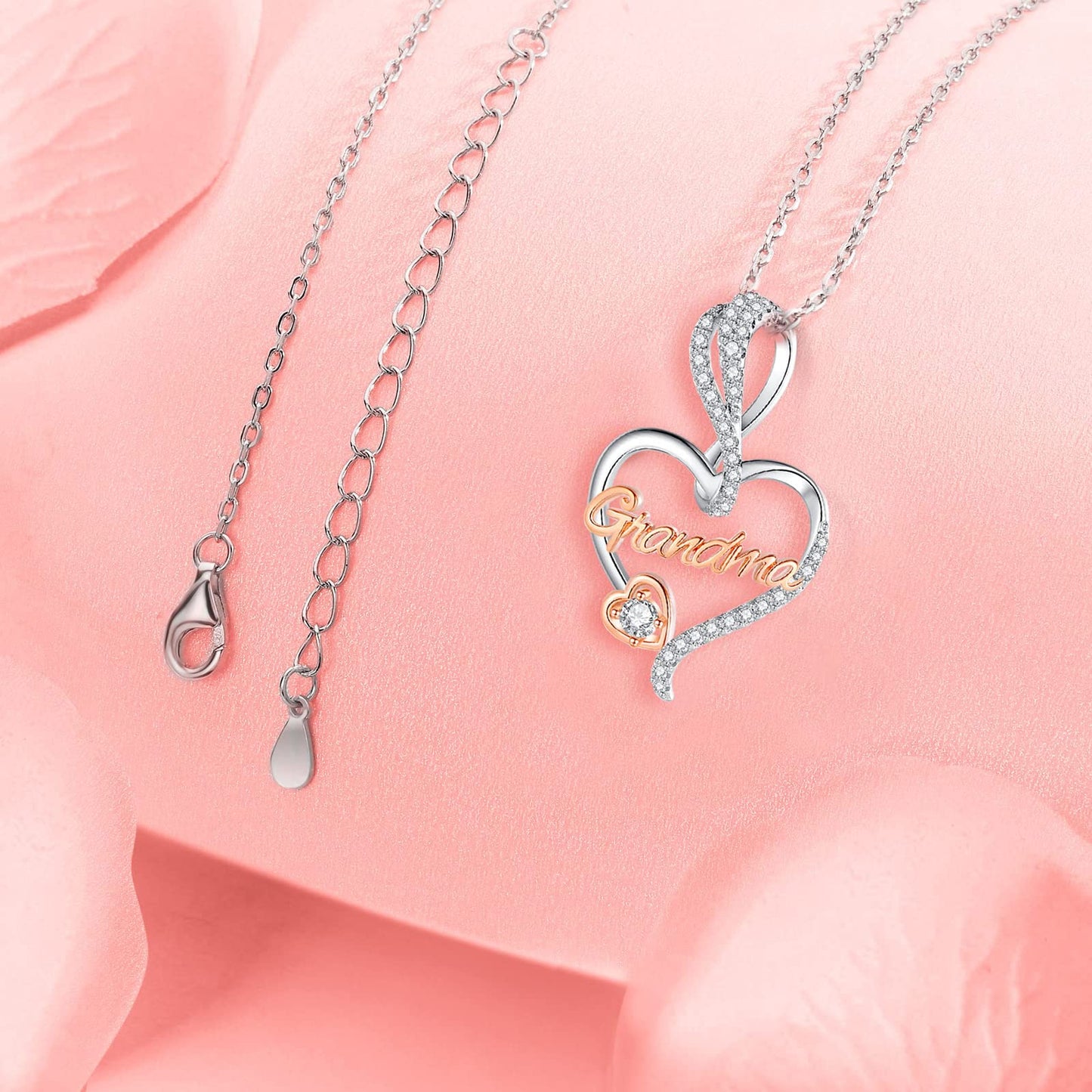 Sterling Silver Mom Necklace – Mother’s Day Jewelry Gift for Mom Grandma Nana