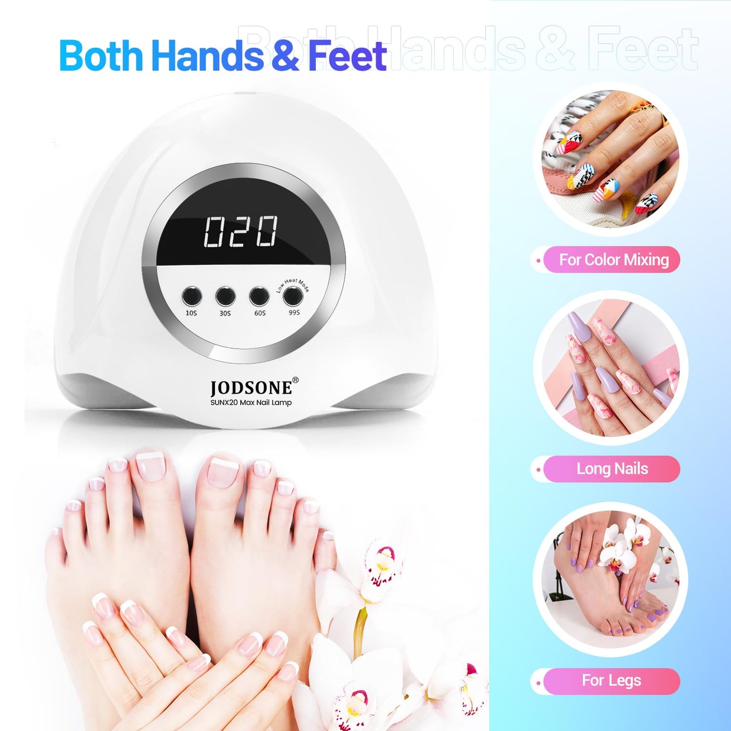 UV LED Nail Lamp – Gel Nail Dryer with Auto Sensor, LCD Display & 4 Timer Setting