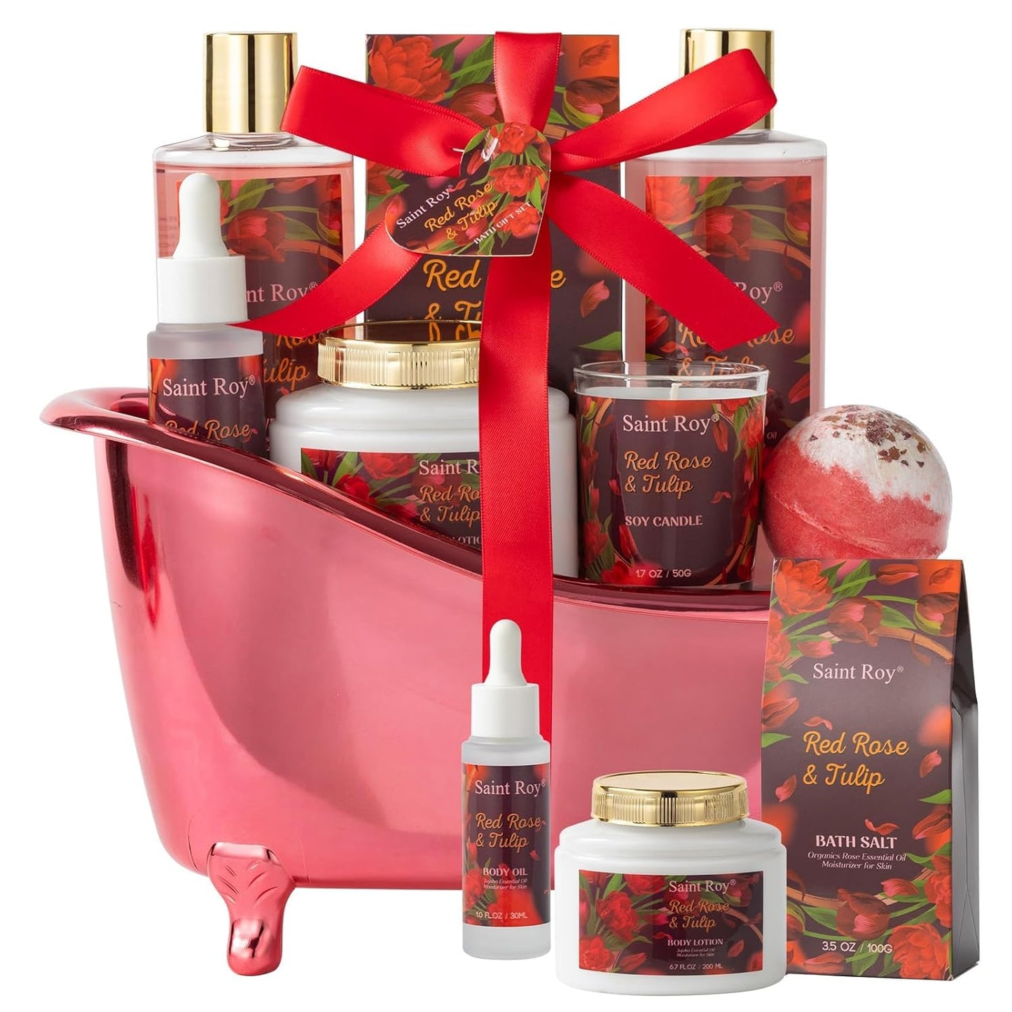 Christmas Gifts for Women Bath & Body Gift Set, Luxury Home Spa Bath Gift Basket, Honey Almond Scented Bath Set, Pamper Gifts Birthday Gifts & Teens, Spa Kit Gift, Home Spa Gifts for Men Dad