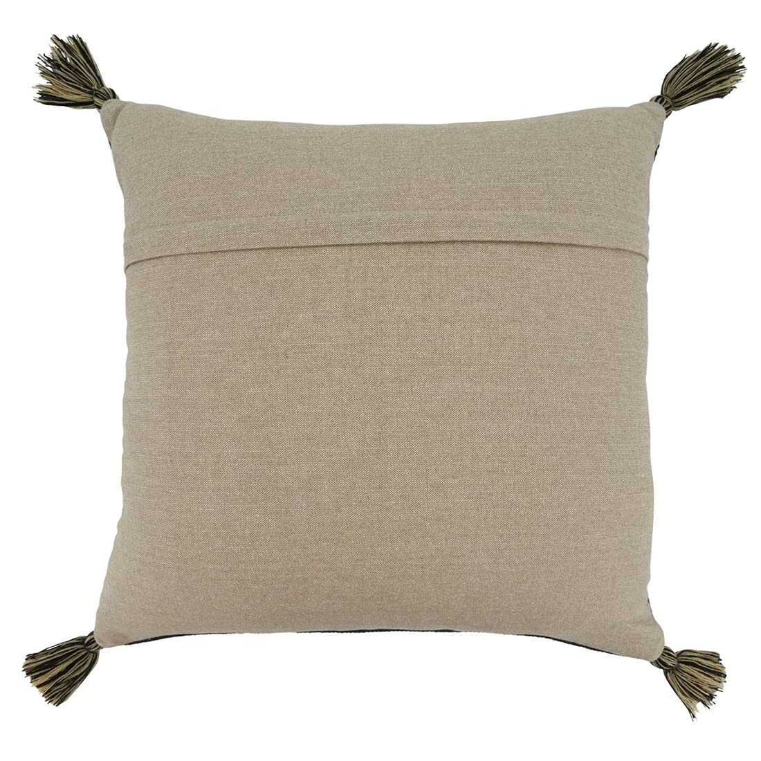 Fennco Styles Hamsa Hand Embroidered Tassel Pillow, 20 x 20