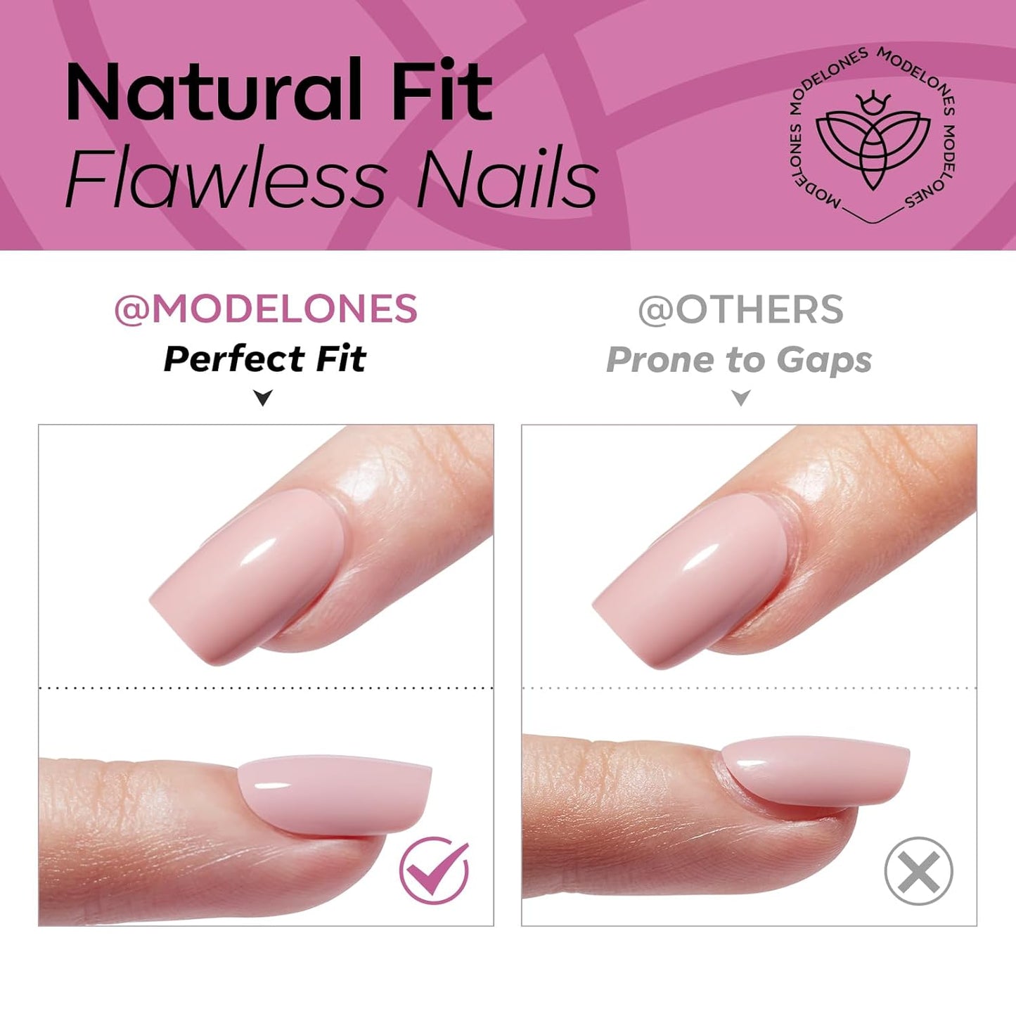 Short Oval Press-On Nails Kit – 32PCS Fake Nails with Glue & Adhesive Tabs for DIY Manicure