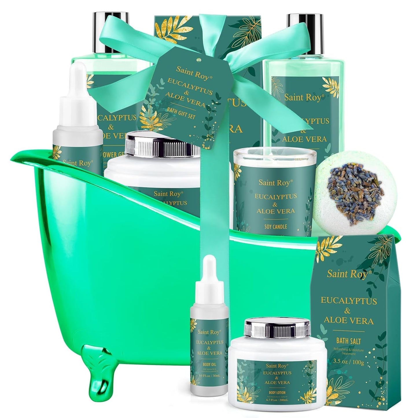 Christmas Gifts for Women Bath & Body Gift Set, Luxury Home Spa Bath Gift Basket, Honey Almond Scented Bath Set, Pamper Gifts Birthday Gifts & Teens, Spa Kit Gift, Home Spa Gifts for Men Dad
