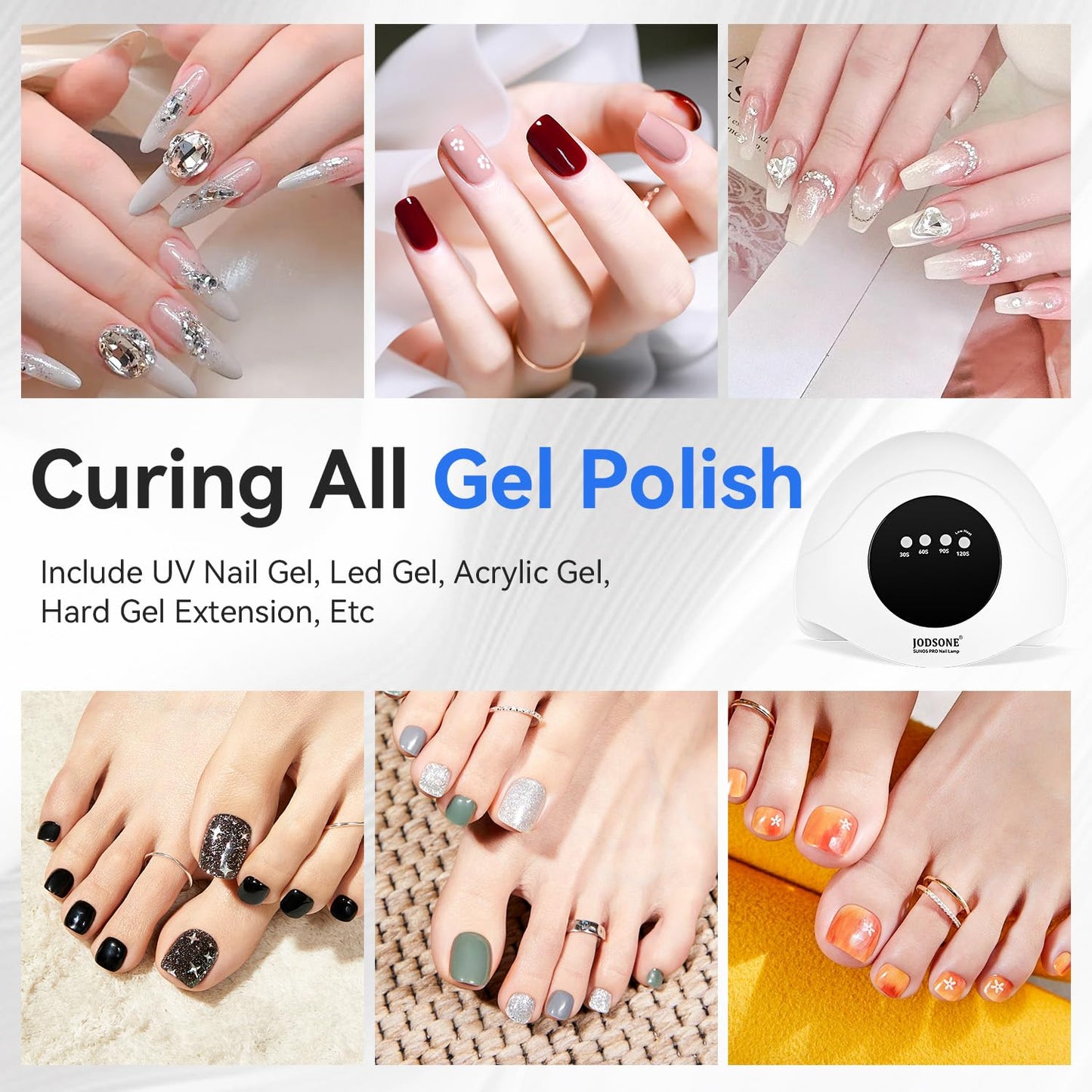 UV LED Nail Lamp – Gel Nail Dryer with Auto Sensor, LCD Display & 4 Timer Setting