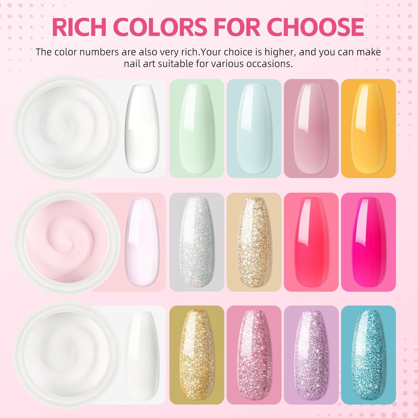 Acrylic Nail Kit for Beginners – Complete Nail Set with Drill, Nail Lamp & Decorations