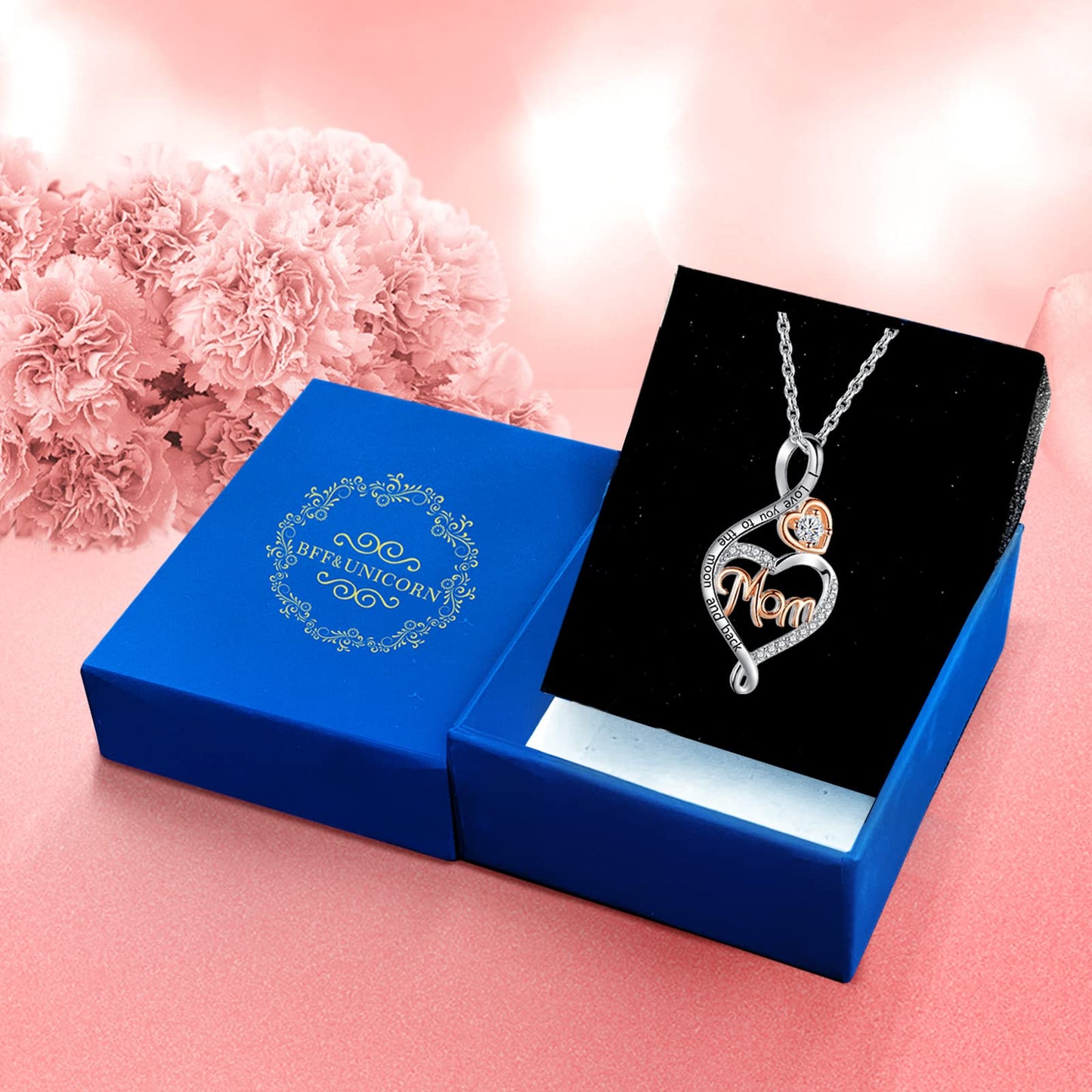 Sterling Silver Mom Necklace – Mother’s Day Jewelry Gift for Mom Grandma Nana